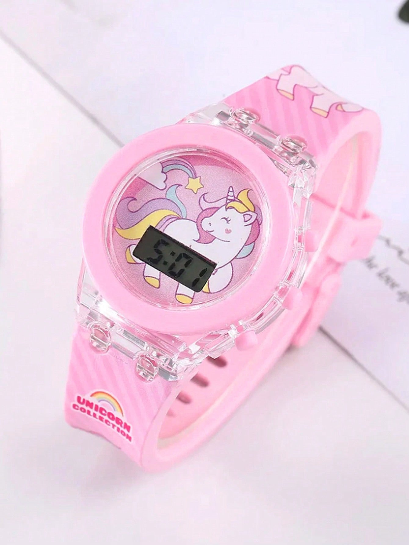 Cartoon Electronic Watch For Kids, Light-Up Watch Toy, Cute And Beautiful