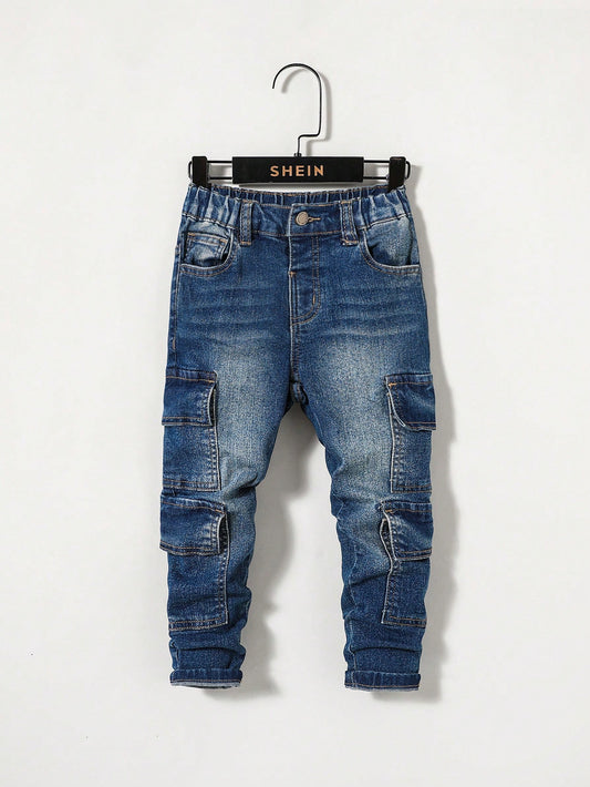 Young Boy Casual Mid-Rise Washed Jeans