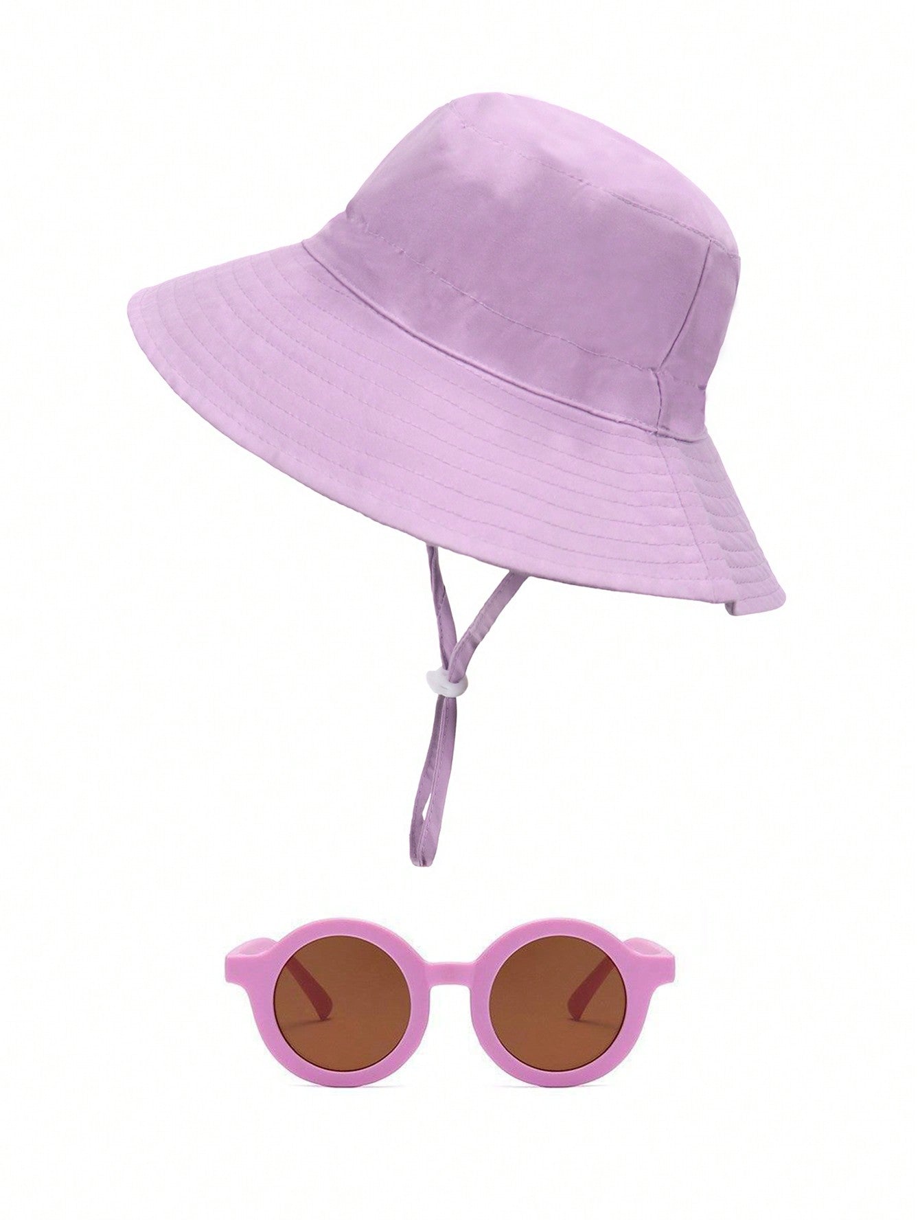 1pc Baby Sun Hat With Quick Drying And Breathable Fabric, Unisex Toddler Sun Protection Bucket Cap With Glasses Set For Beach, Fishing, Etc.