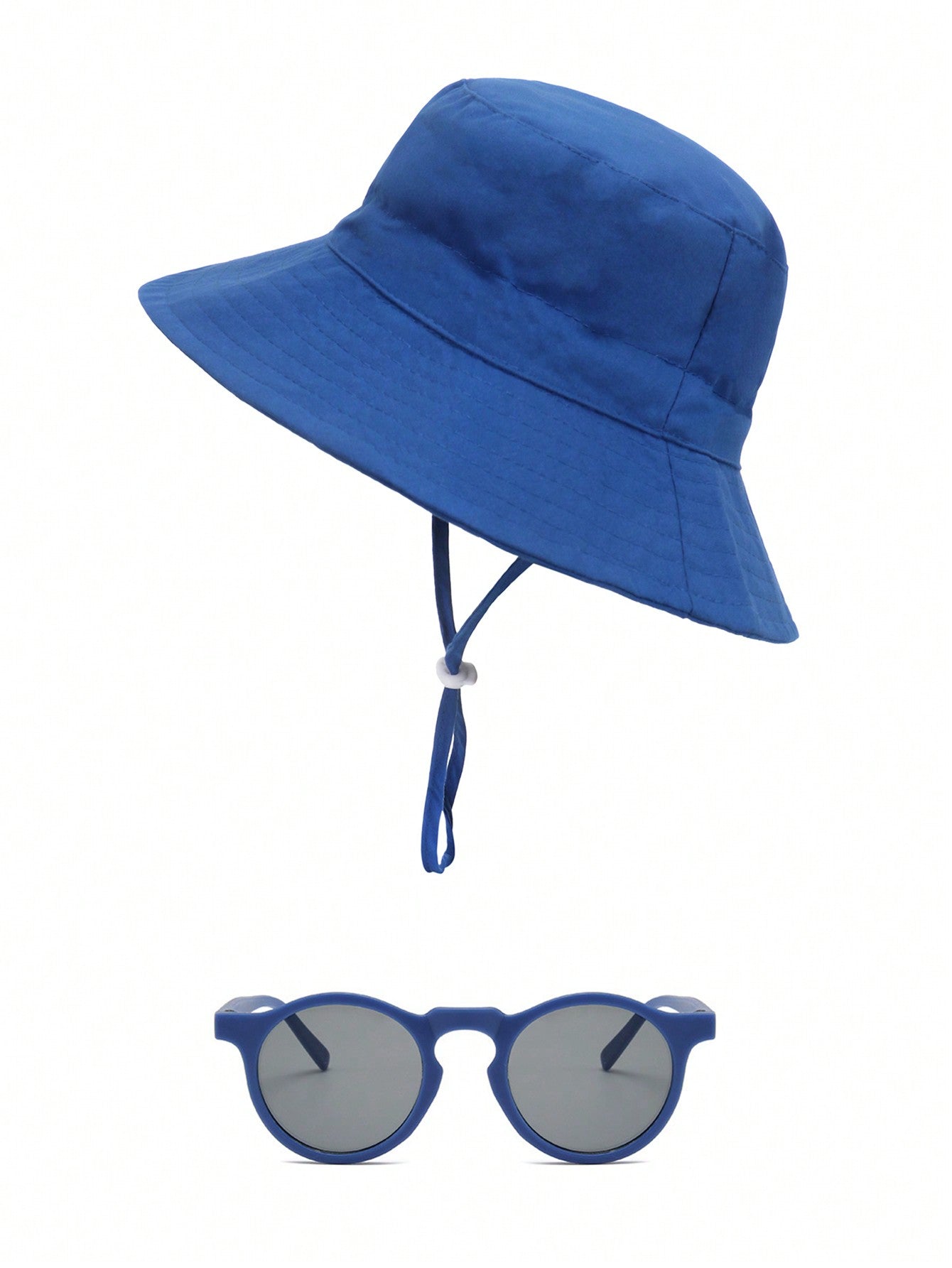 1pc Baby Sun Hat With Quick Drying And Breathable Fabric, Unisex Toddler Sun Protection Bucket Cap With Glasses Set For Beach, Fishing, Etc.