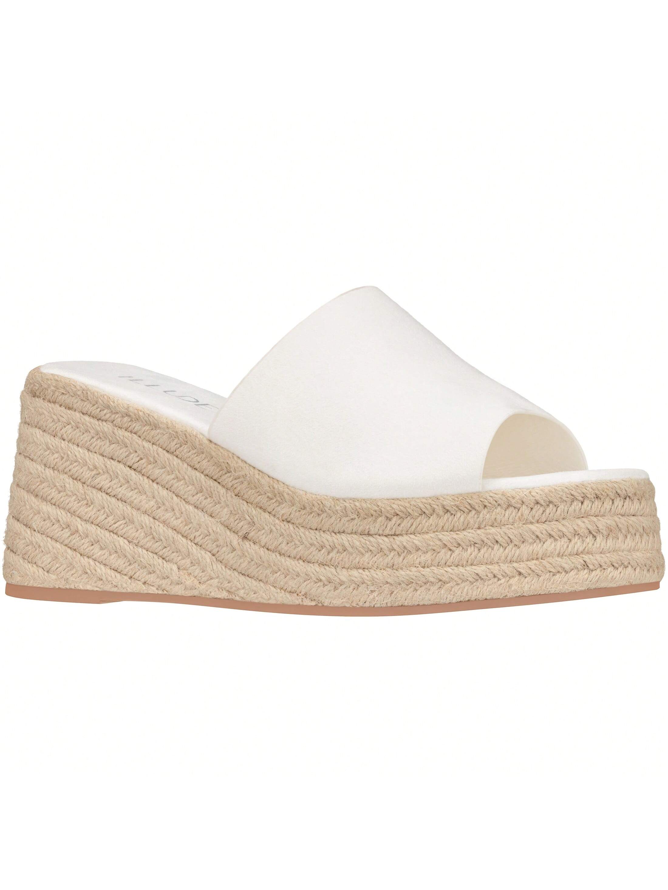 Women's Wedge Sandal Espadrille Platform Slip On Open Toe Wedge Heel Sandals