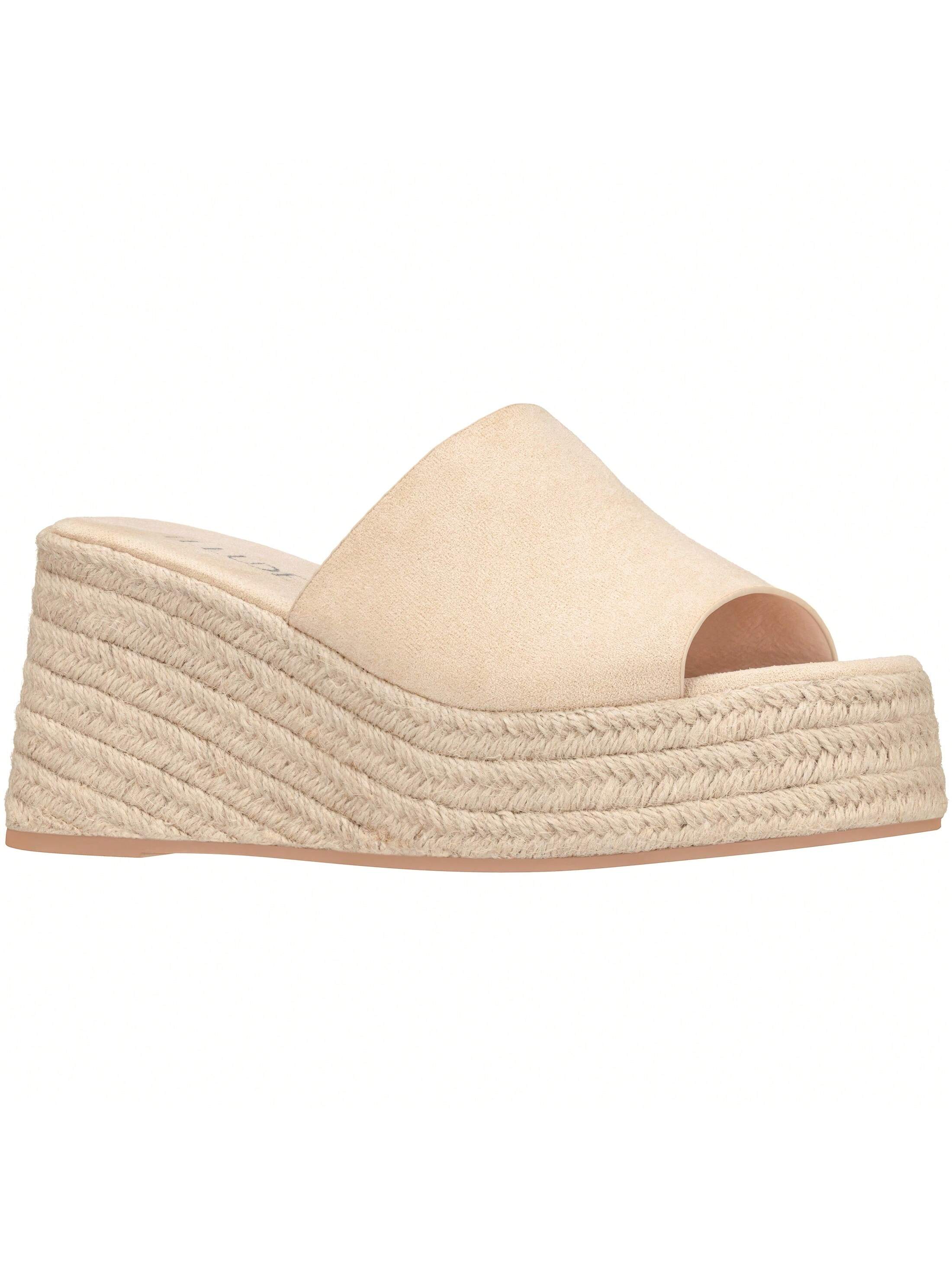 Women's Wedge Sandal Espadrille Platform Slip On Open Toe Wedge Heel Sandals