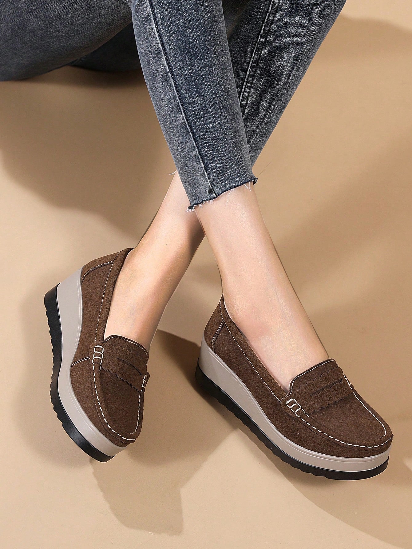 Women's Wedge & Platform Shoes, Casual Spring New Lightweight Height-Enhancing Sneakers, Non-Slip And Fashionable