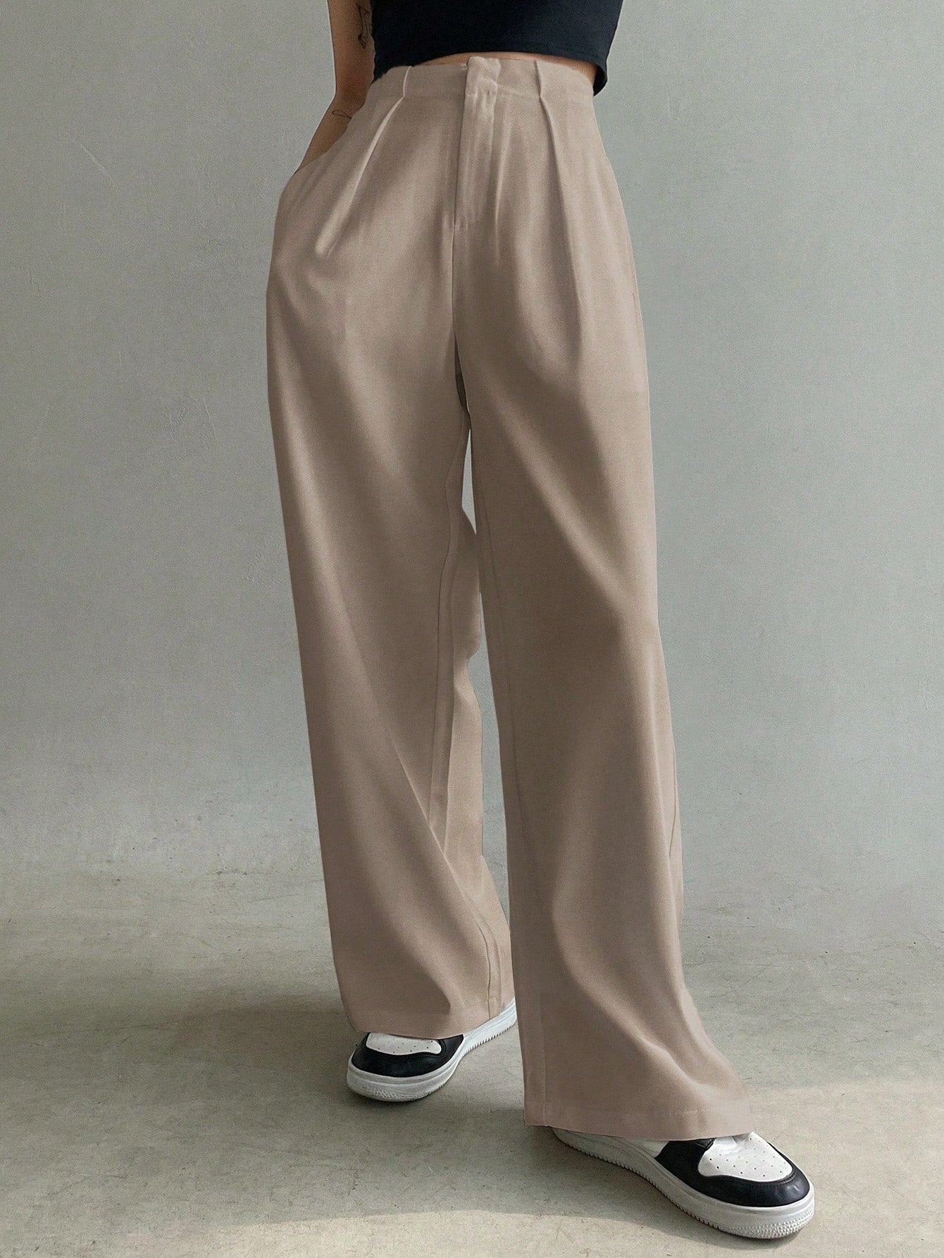 DAZY Solid Wide Leg Suit Pants