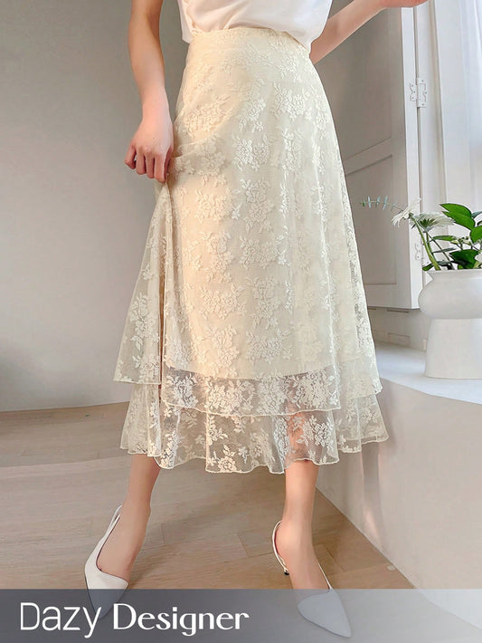 Designer Lace Skirt For Women