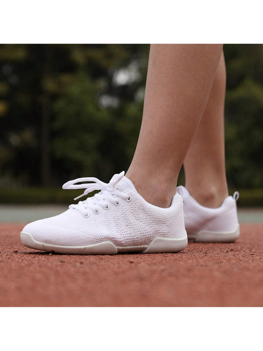 BAXINIER Girls White Cheerleading Shoes Lightweight Competition Sneakers Women Indoor Cheer Dance Shoes