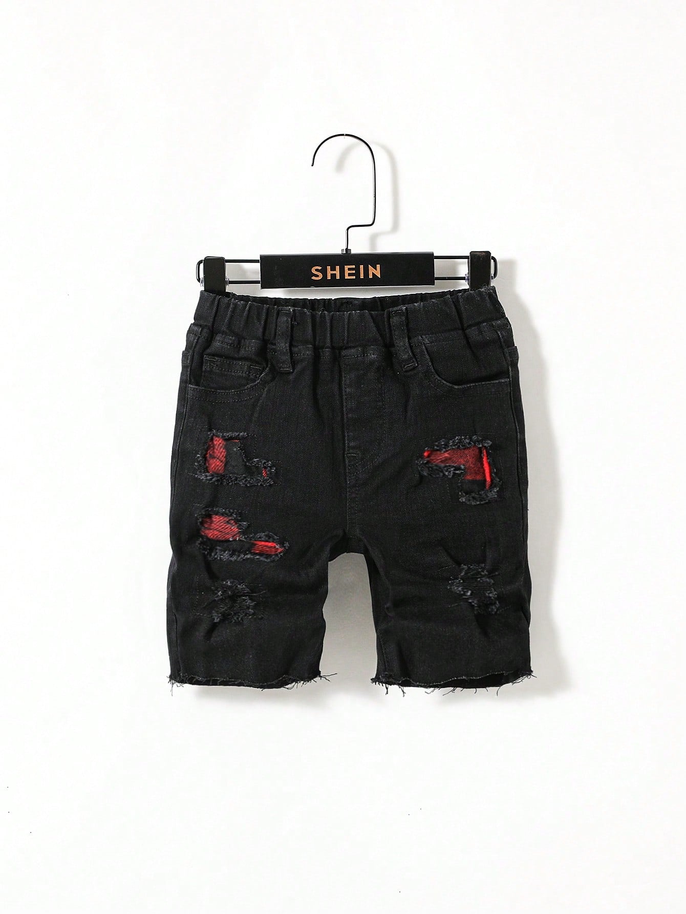 Young Boy Toddler Boys' Casual Tight Irregular Cut Distressed Denim Shorts