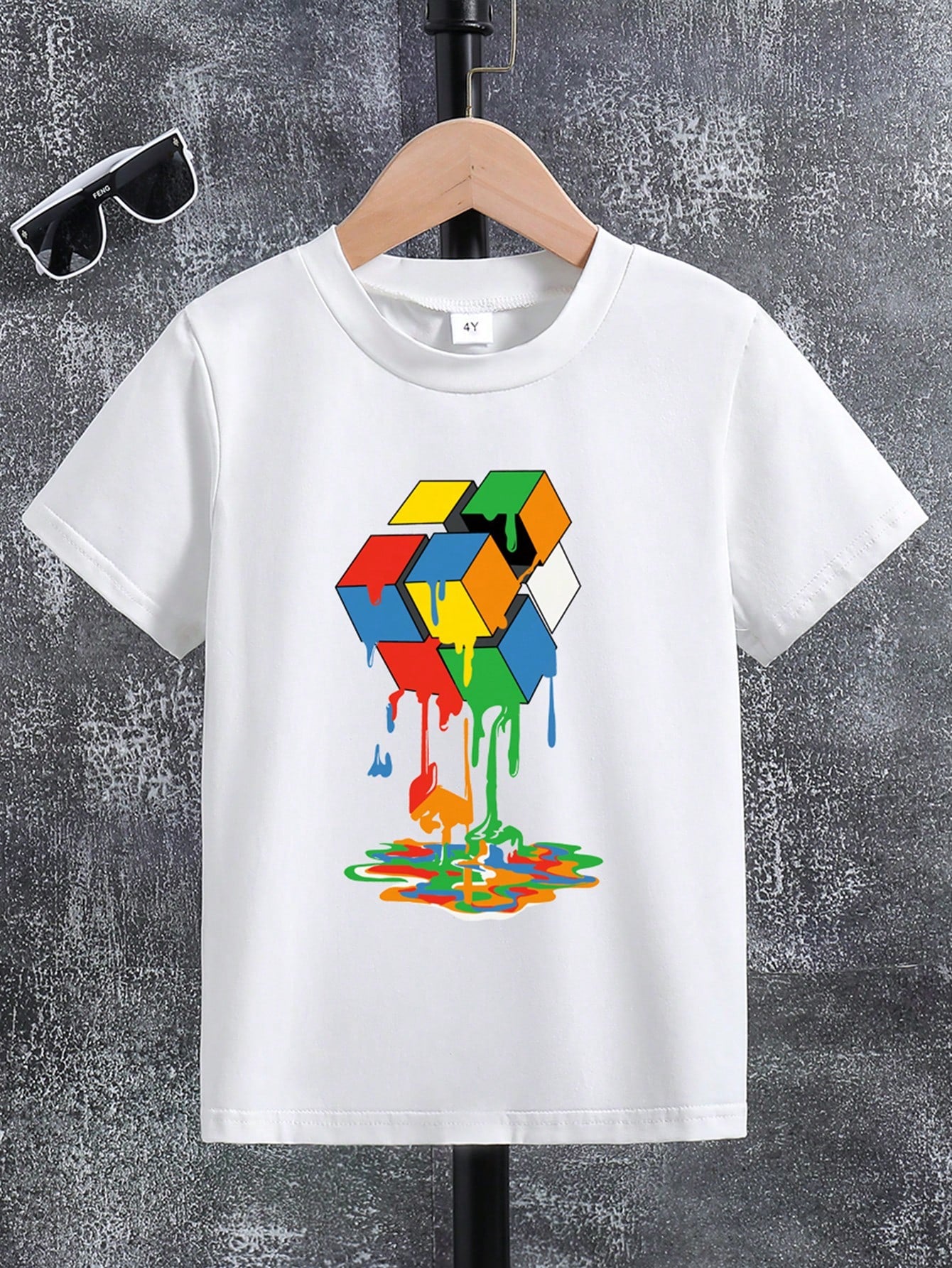 Young Boy Printed Short Sleeve T-Shirt