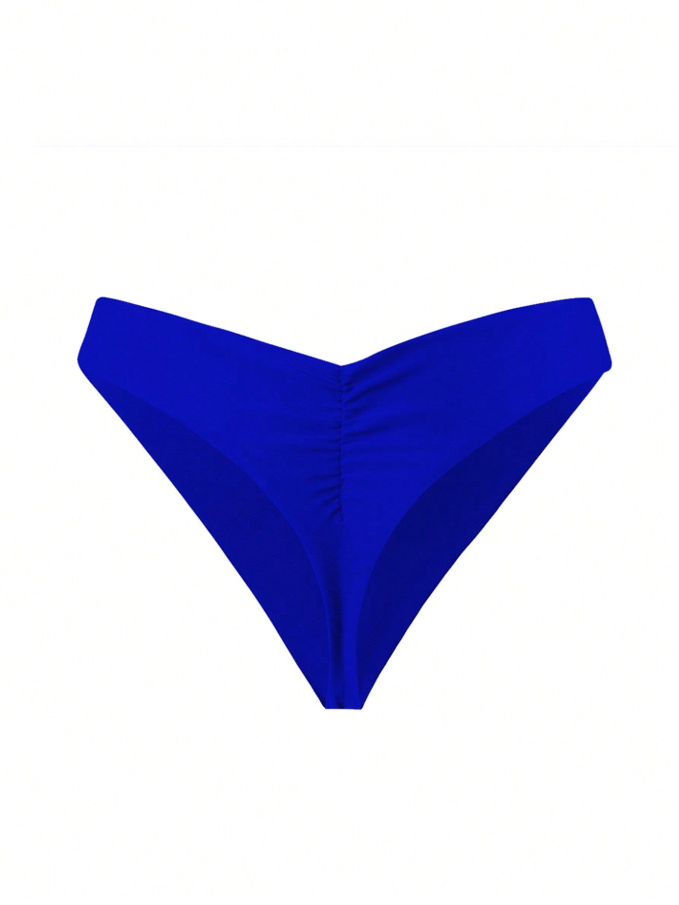 Swim Summer Beach Women's V-Waist Pleated Bikini Bottoms