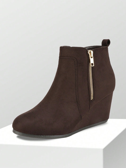 Women's Suedes Low Wedges Ankle Boots