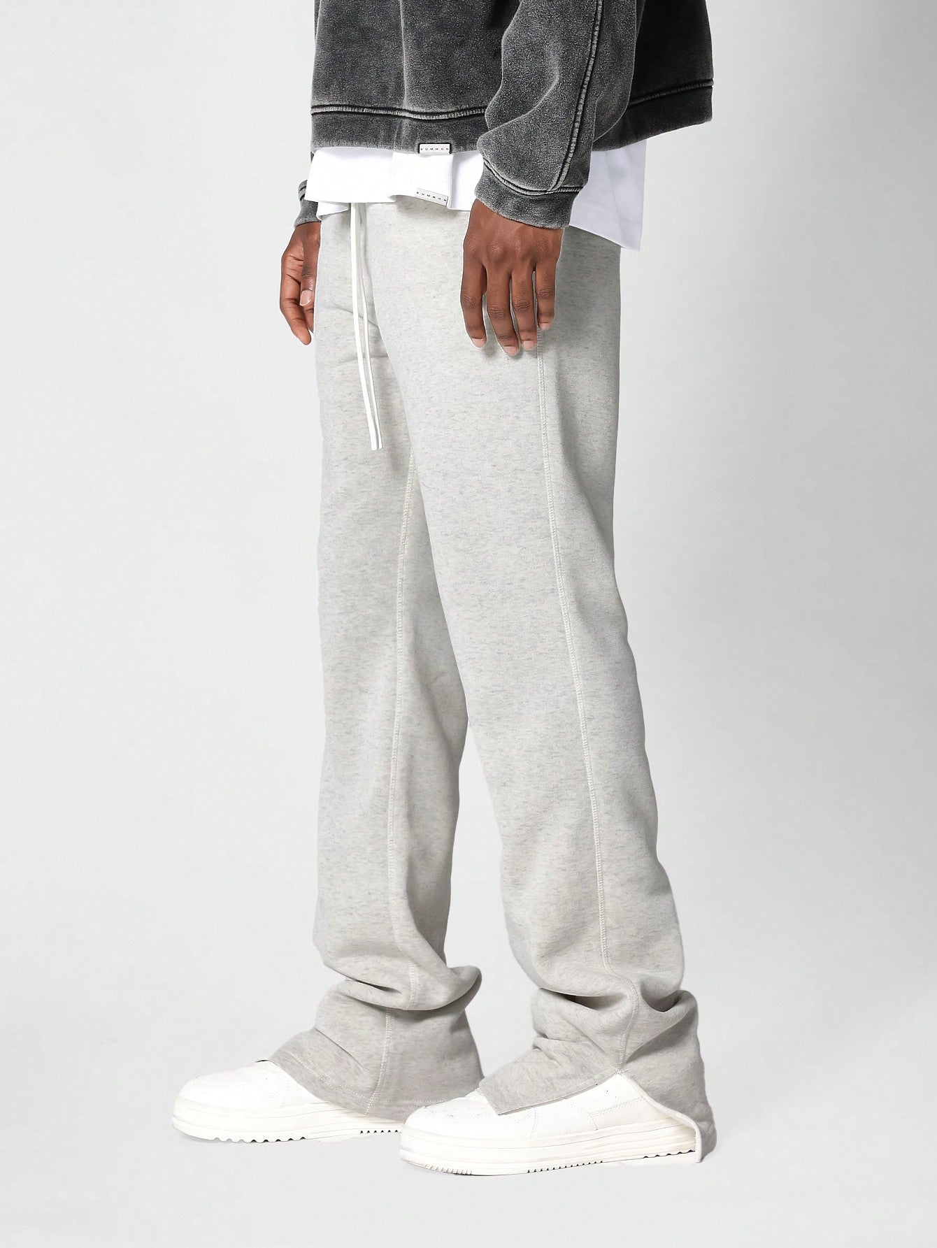 Straight Fit Washed Jogger With Split Hem College Ready