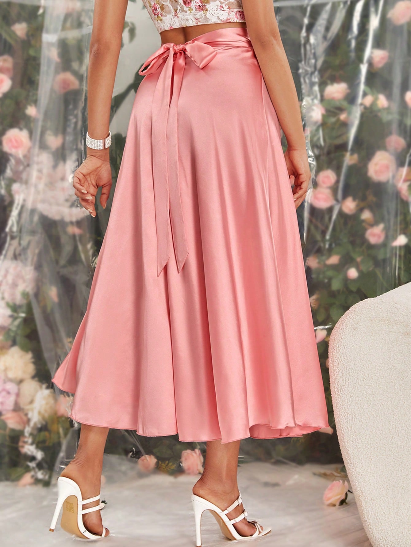 Women's High-Waist Flared Skirt