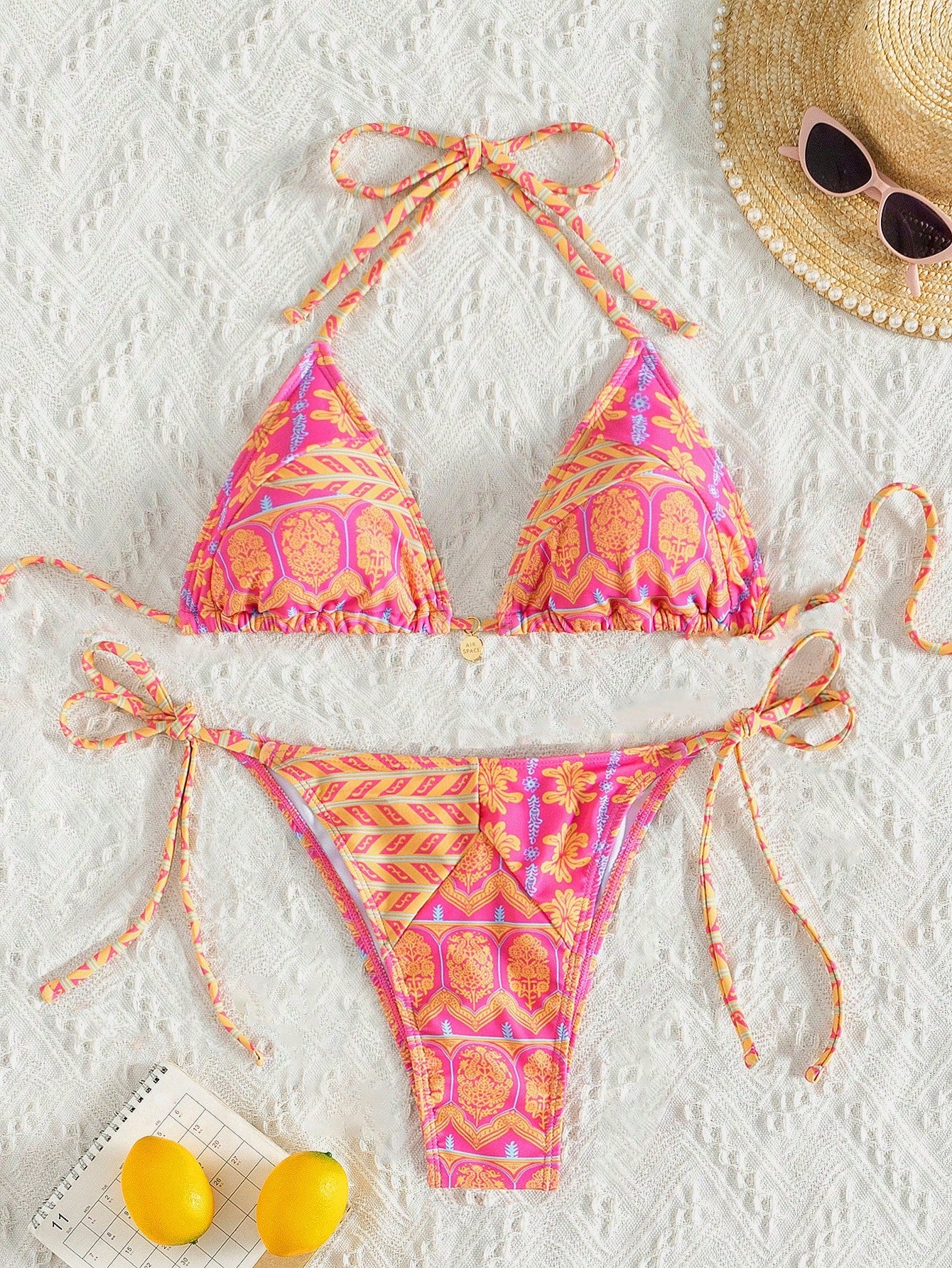 Swim Summer Beach Floral Printed Swimwear Set