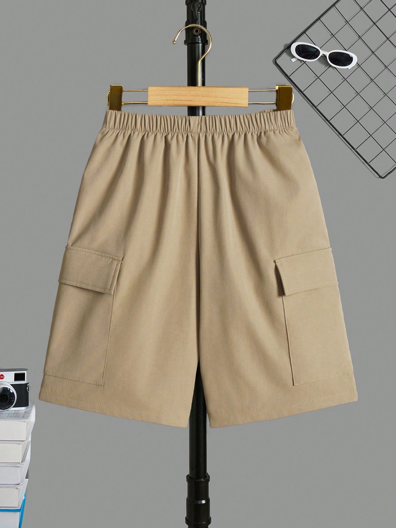 Tween Boys Casual Stylish Side Flap Pocket Cargo Shorts