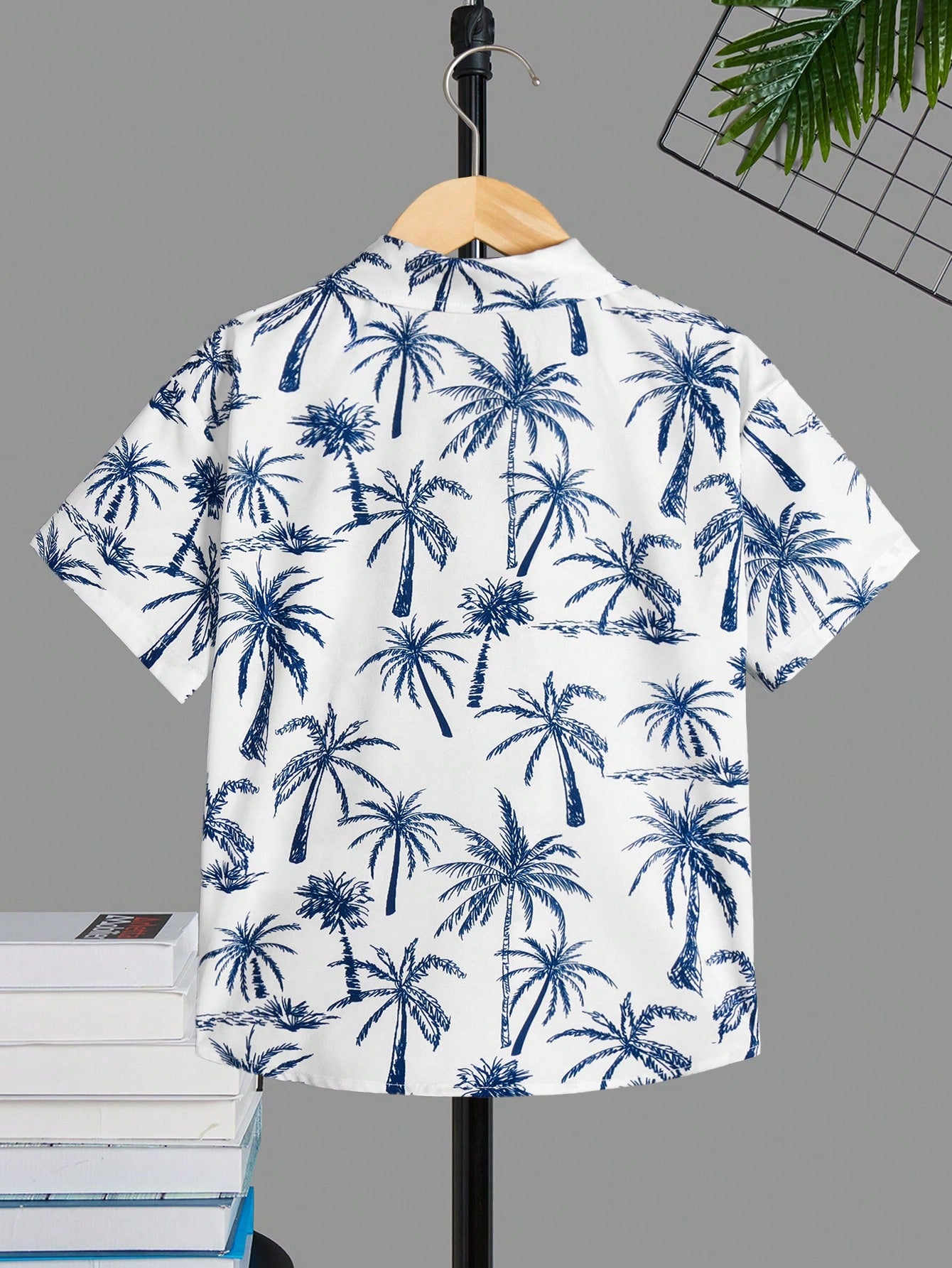 Tween Boys' Casual Comfortable Coconut Tree Pattern Shirt