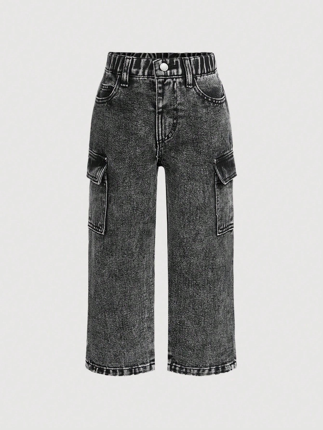 Young Girl's Straight Leg Utility Denim Jeans