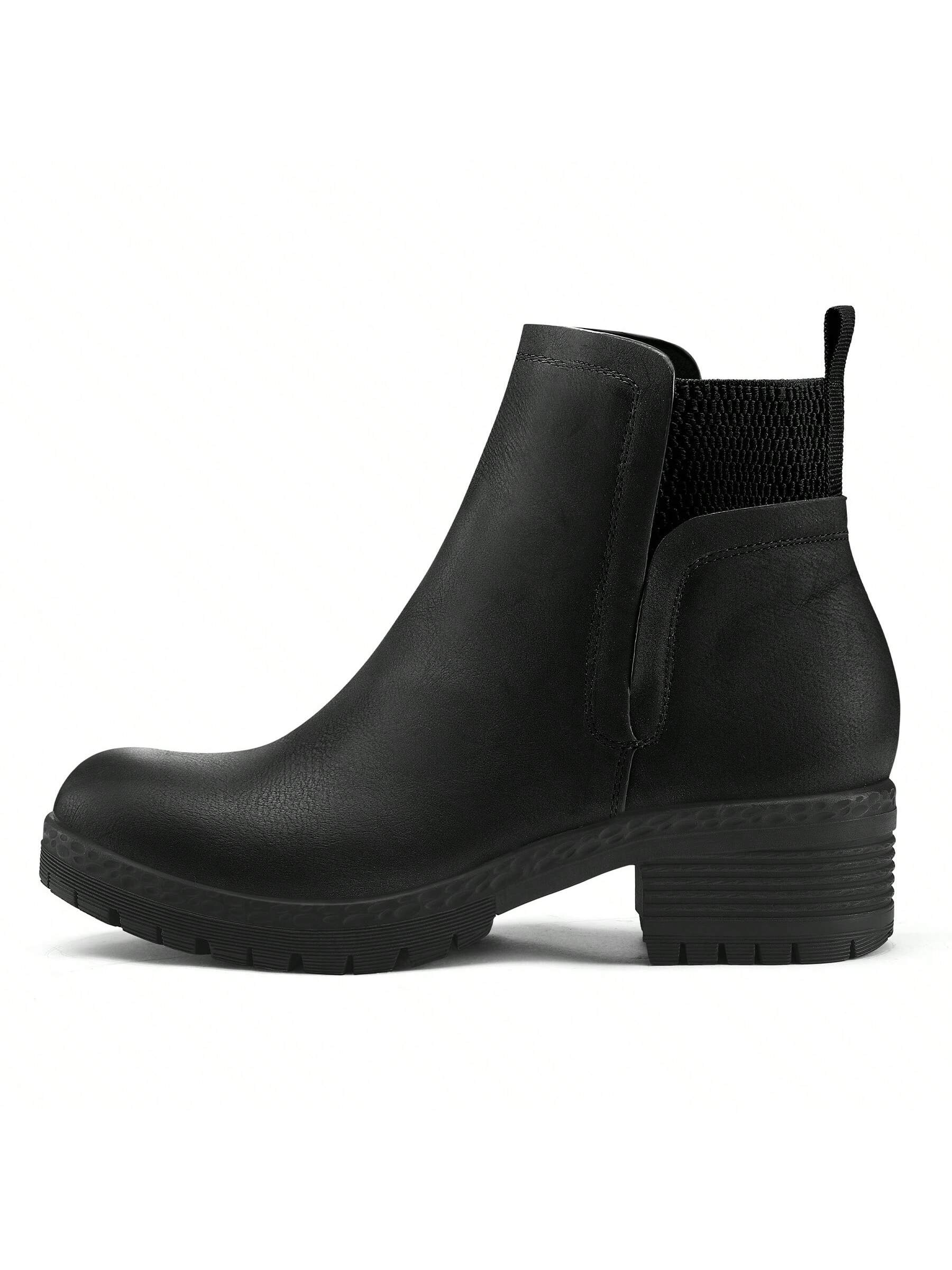 Women's Chelsea Boots Slip On Platform Chunky Heel Ankle Booties