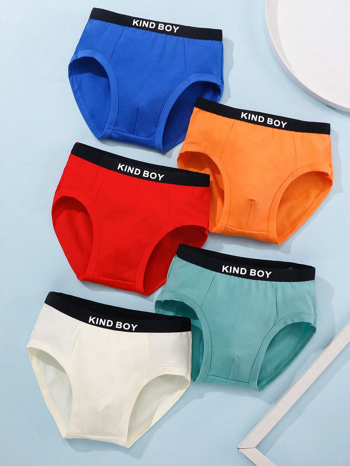 Teen Boy 7pcs/Set Minimalist Triangle Design Fashionable Boxer Briefs