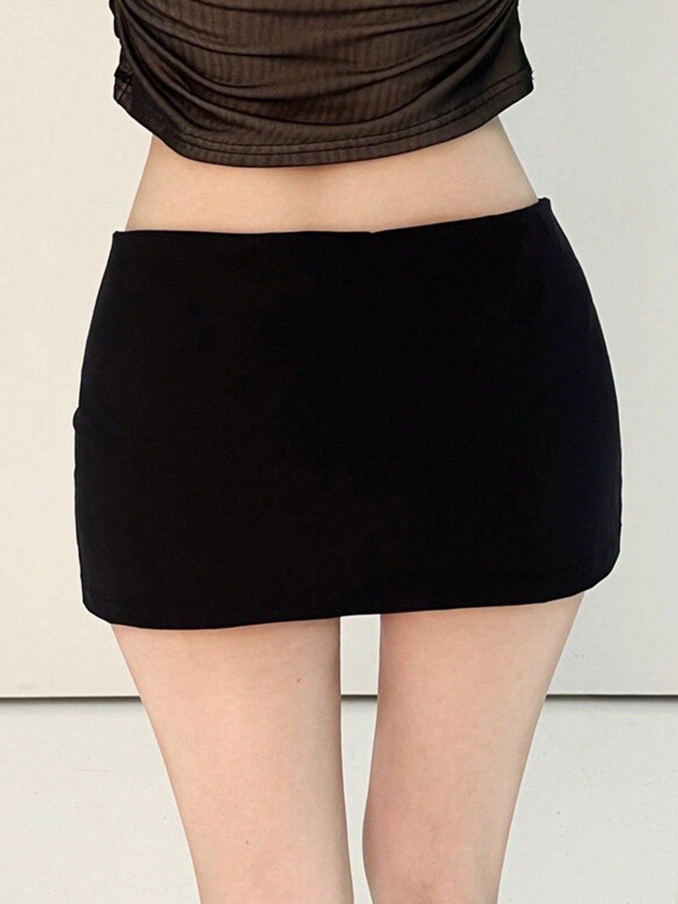 Women's Solid Color Low Waist Ultra Short Mini Skirt