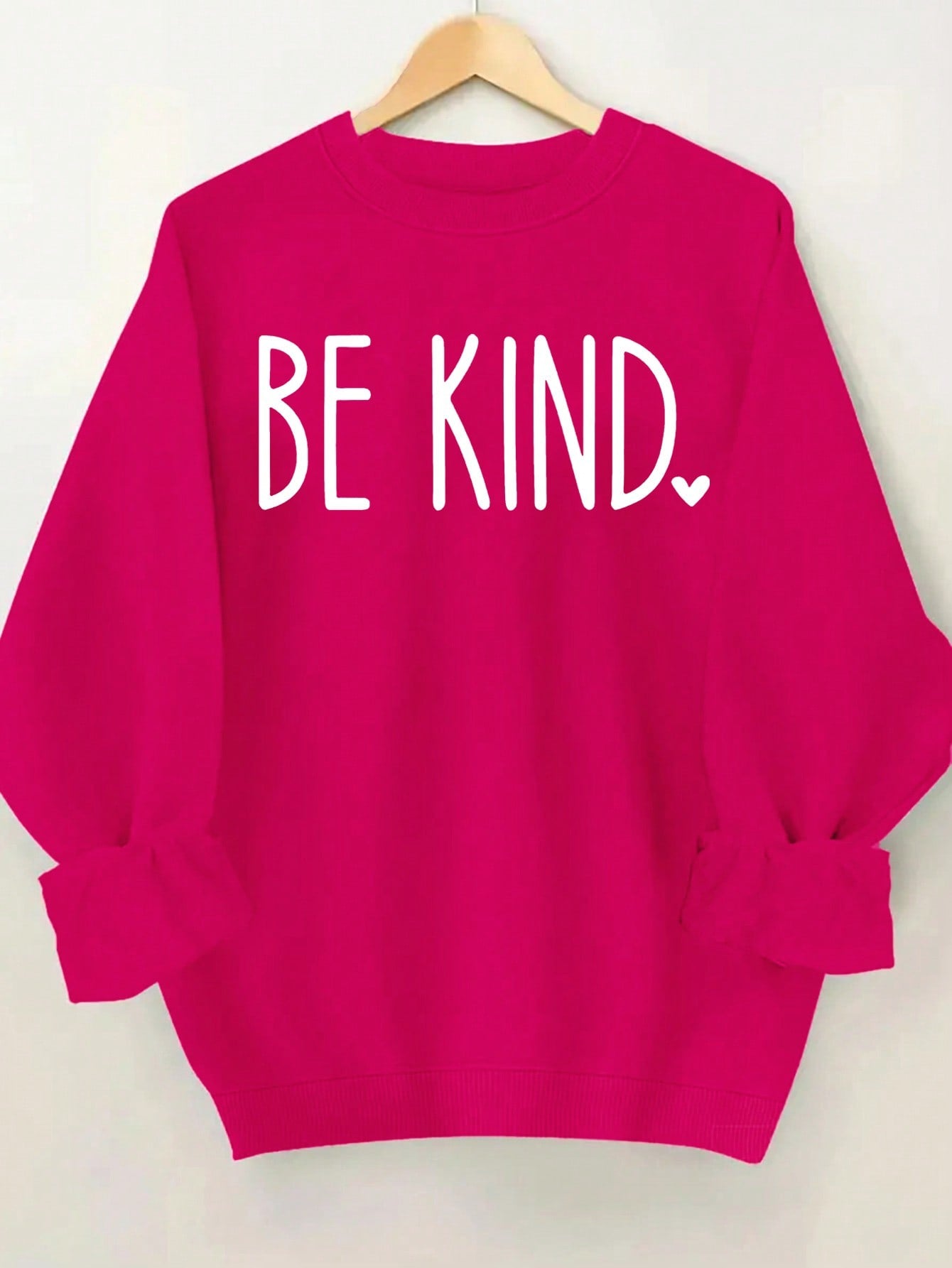 Plus Size Round Neck Sweatshirt With Letter Printing