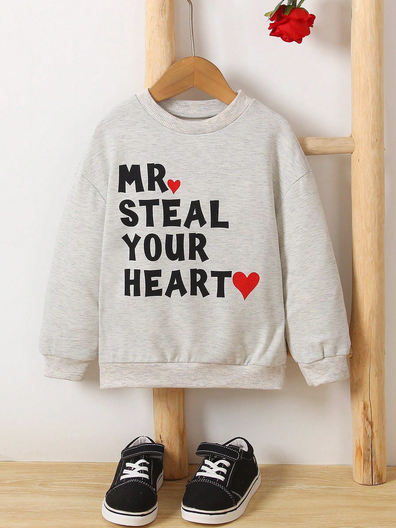 Young Boy Casual Round Neck Pullover Sweatshirt With Fun Print For Spring & Autumn