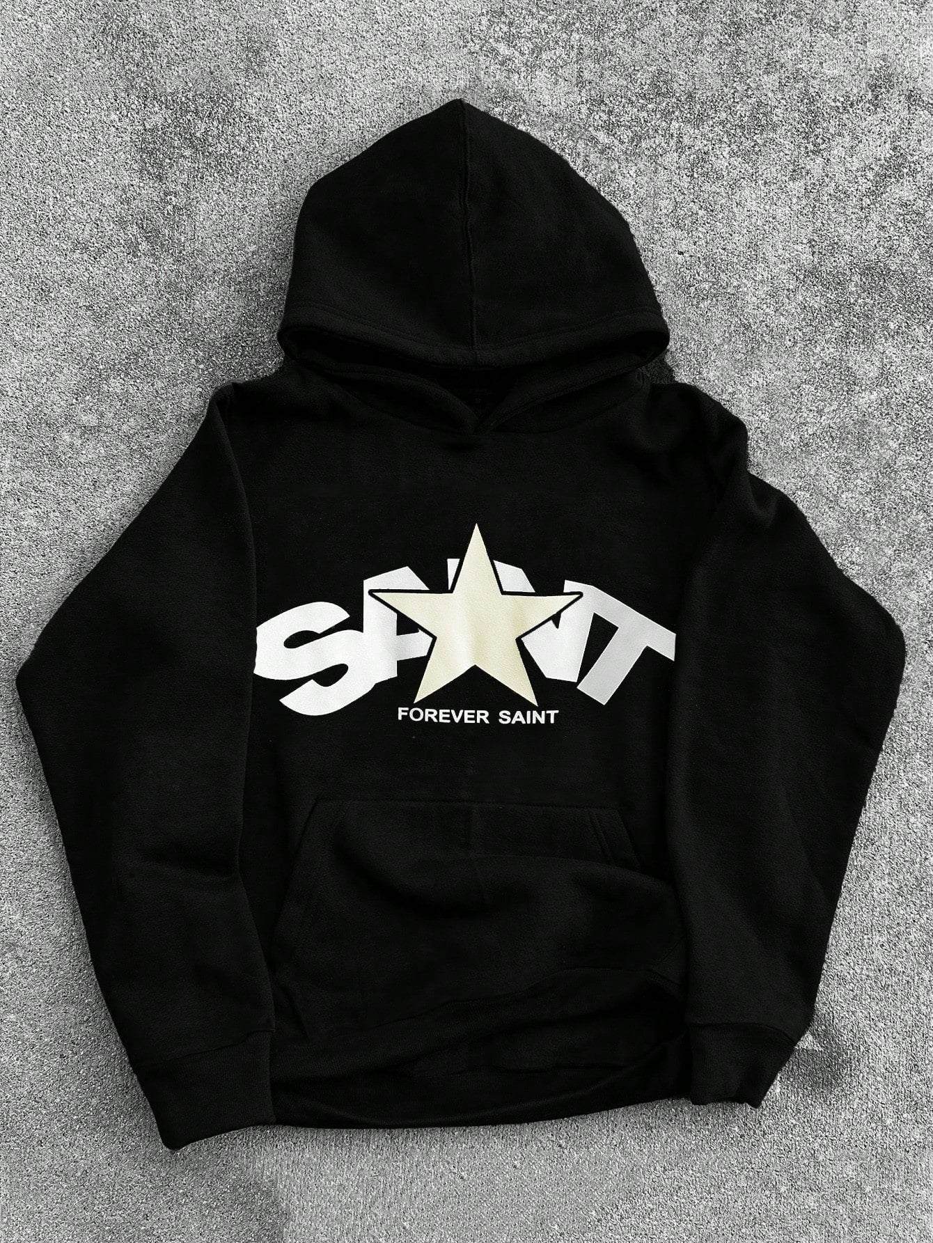 Loose Men's Casual Hoodie With Letter & Five-Pointed Star Pattern