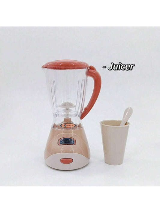 1pc Baby & Kids' Pretend Play Coffee Maker , With Light, Sound, Water Drop Effect. Role Play Toy Set For Oven, Vacuum Cleaner, Juice Machine, Washing Machine, Drinking Fountain, Bread Maker, Mixer, And Puzzle Game Toys.