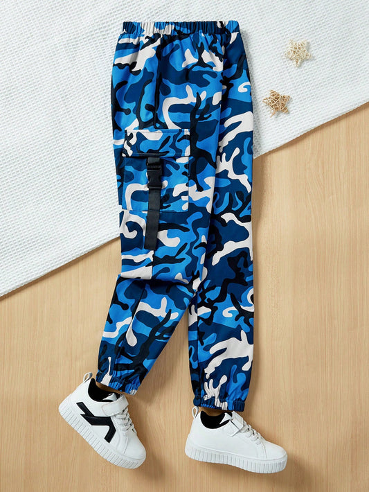 Tween Boy Casual Comfortable Camouflage Cargo Pants