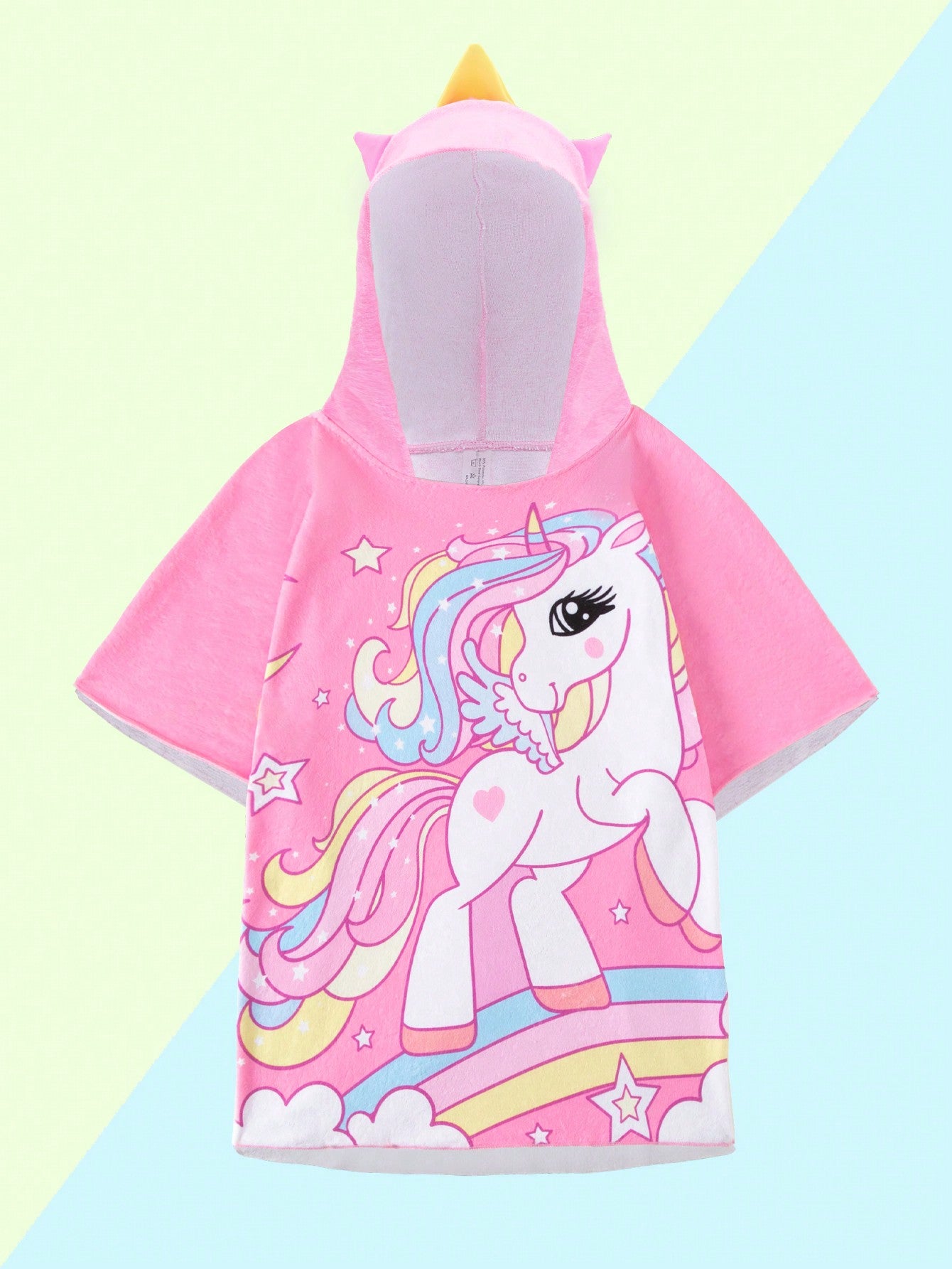 Young Girls' Unicorn Printed Hooded Cover Up