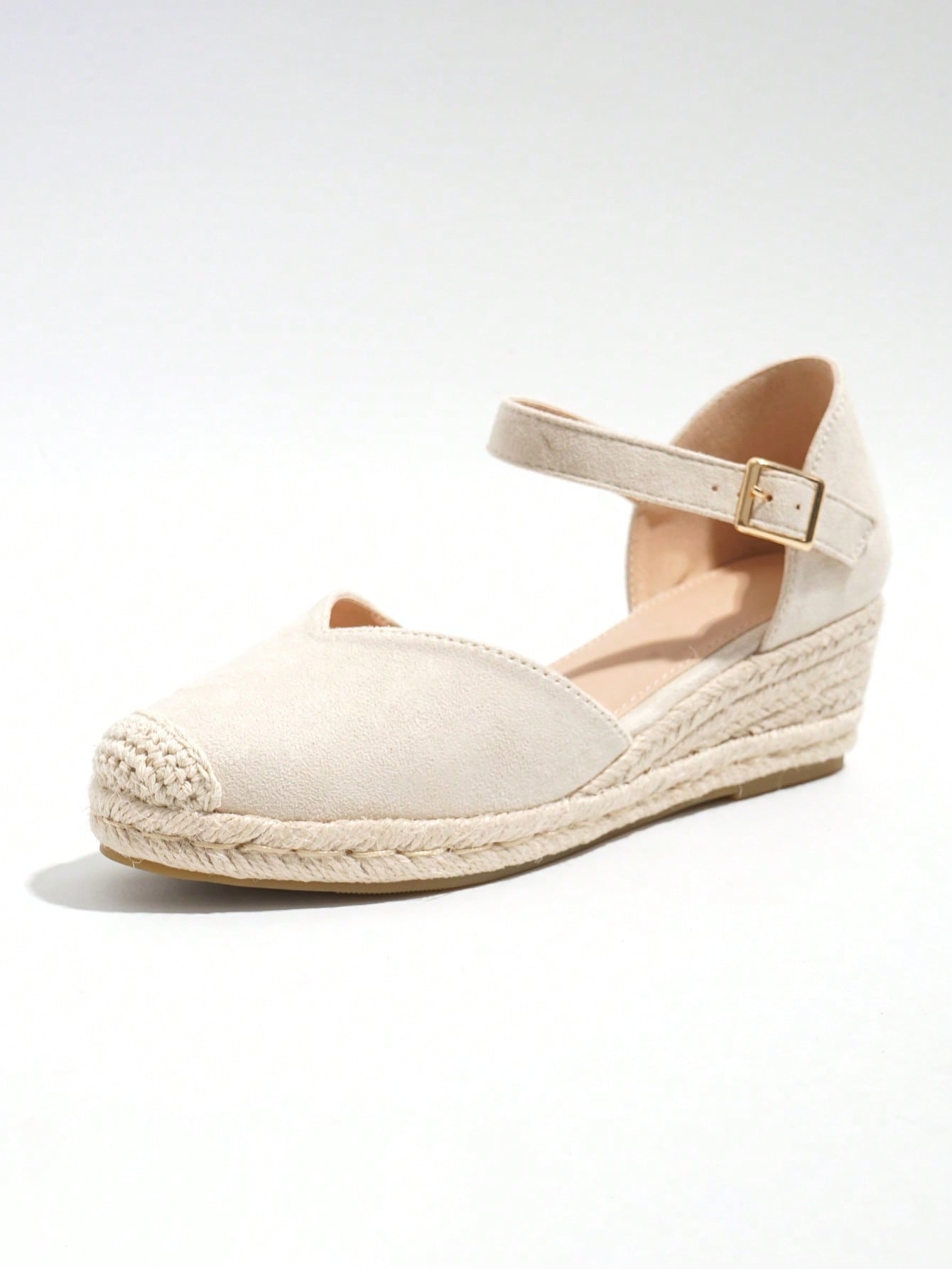 Fashionable Wedge Heel Women's Shoes With Hook Ribbon, Velvet Wrap, Back Strap, And Linen Lace-Up