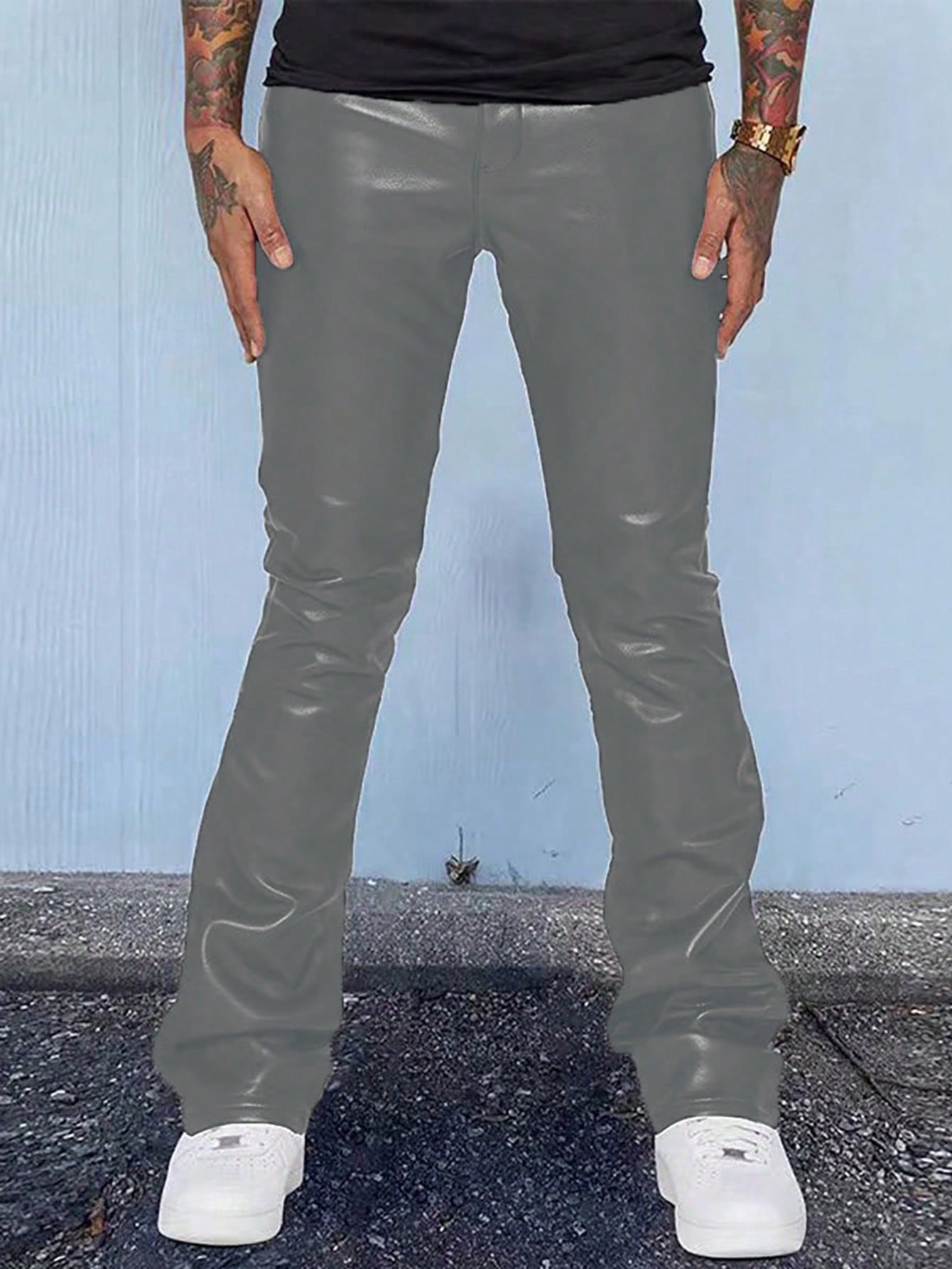 Men's Fashionable Skinny Pu Leather Pants