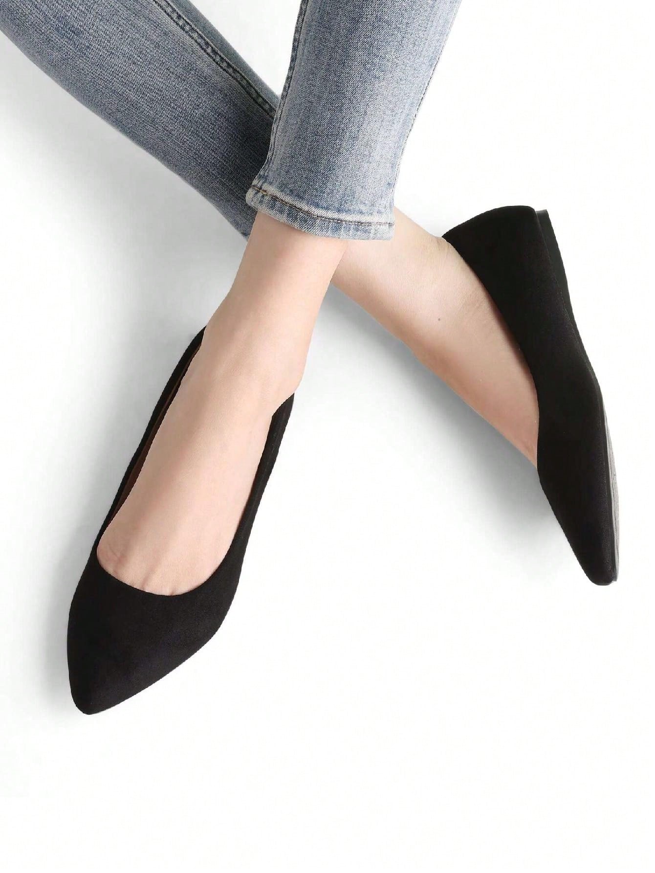 Women Casual Pointed Toe Ballet Comfort Soft Slip On Valentine's Day Flats Shoes