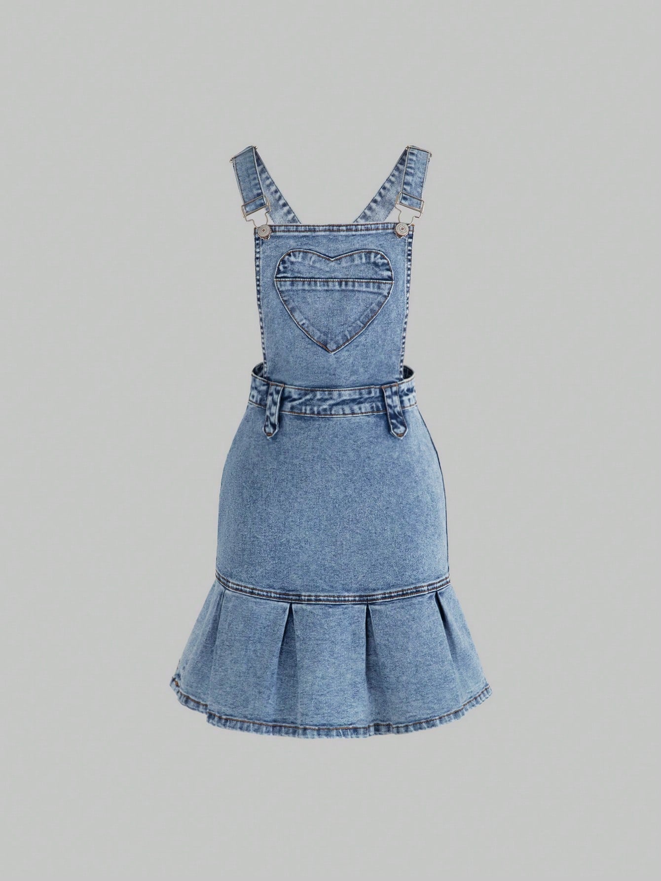 Streecool Kids Tween Girls' New Casual Fashion Design Denim Suspender Dress