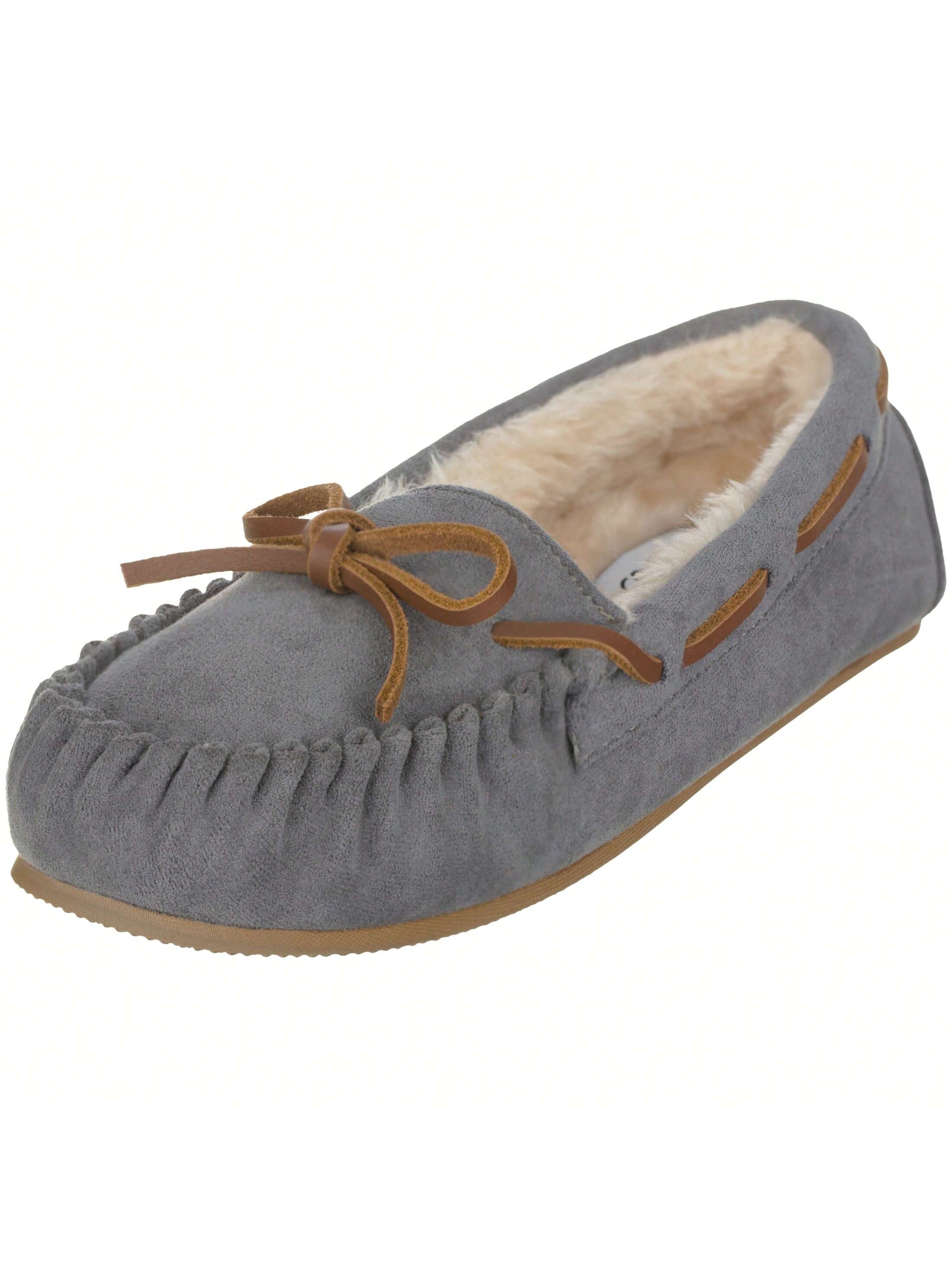 Women House Slippers Faux Furs Indoor Outdoor Moccasin Shoes Fuzzy Fluffy Furry Loafers Warm Flat Shoes Furry Slippers