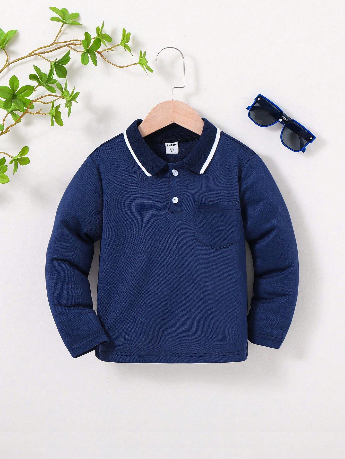 Young Boys' Casual Comfortable Color Block Long Sleeve Polo Shirt For Spring And Autumn