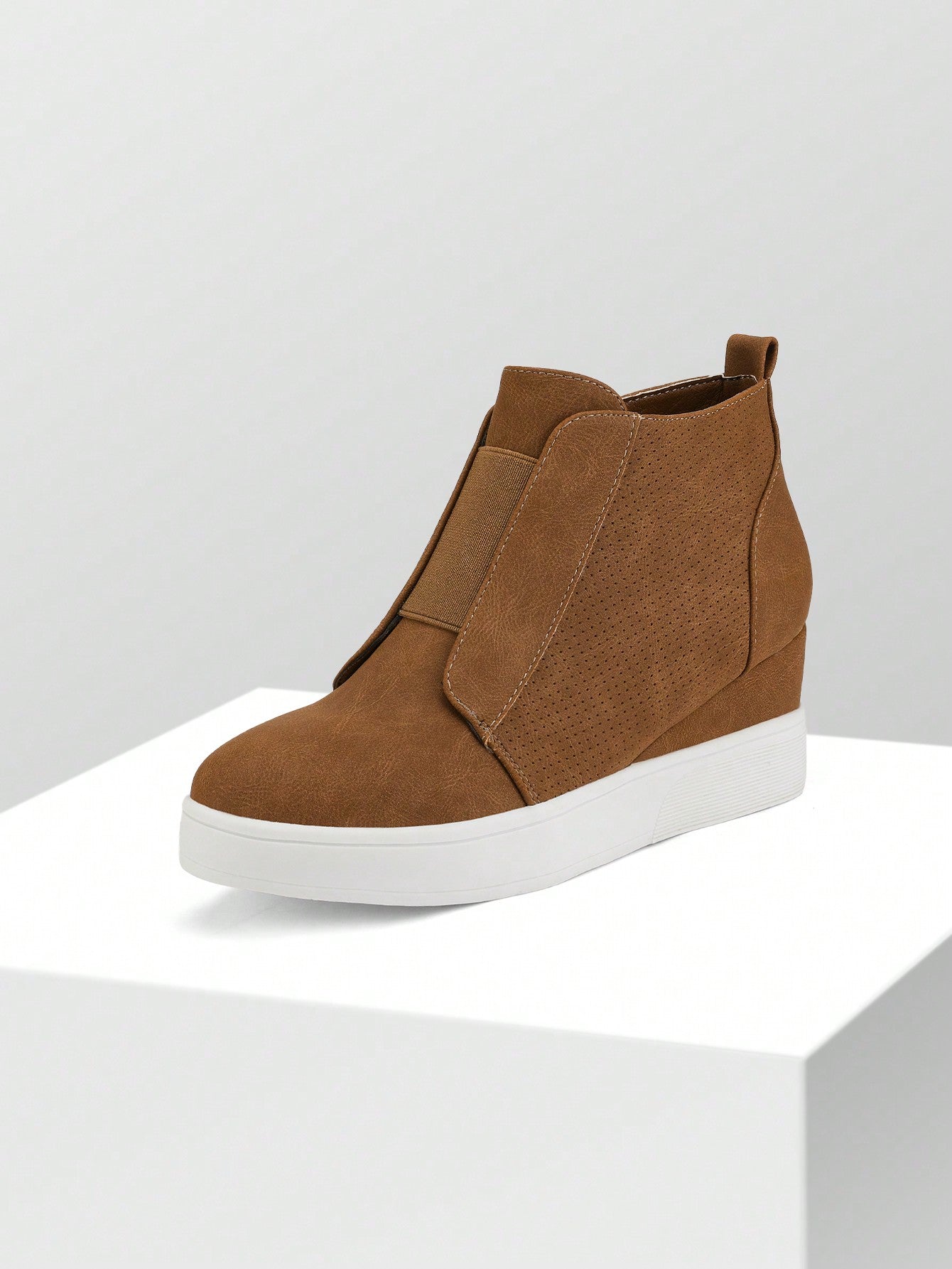 Women's Platform Wedge Sneakers Ankle Booties