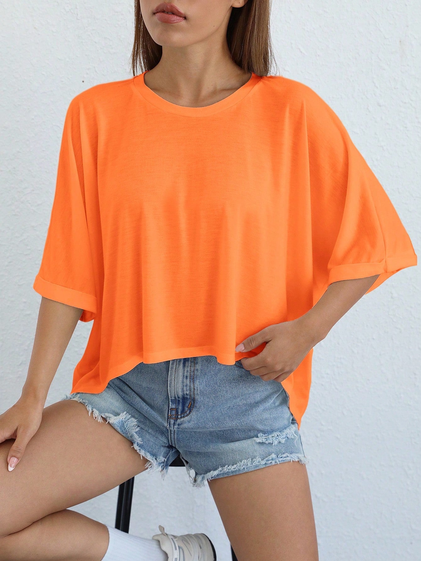 Women's Irregular Hem Knitted T-Shirt