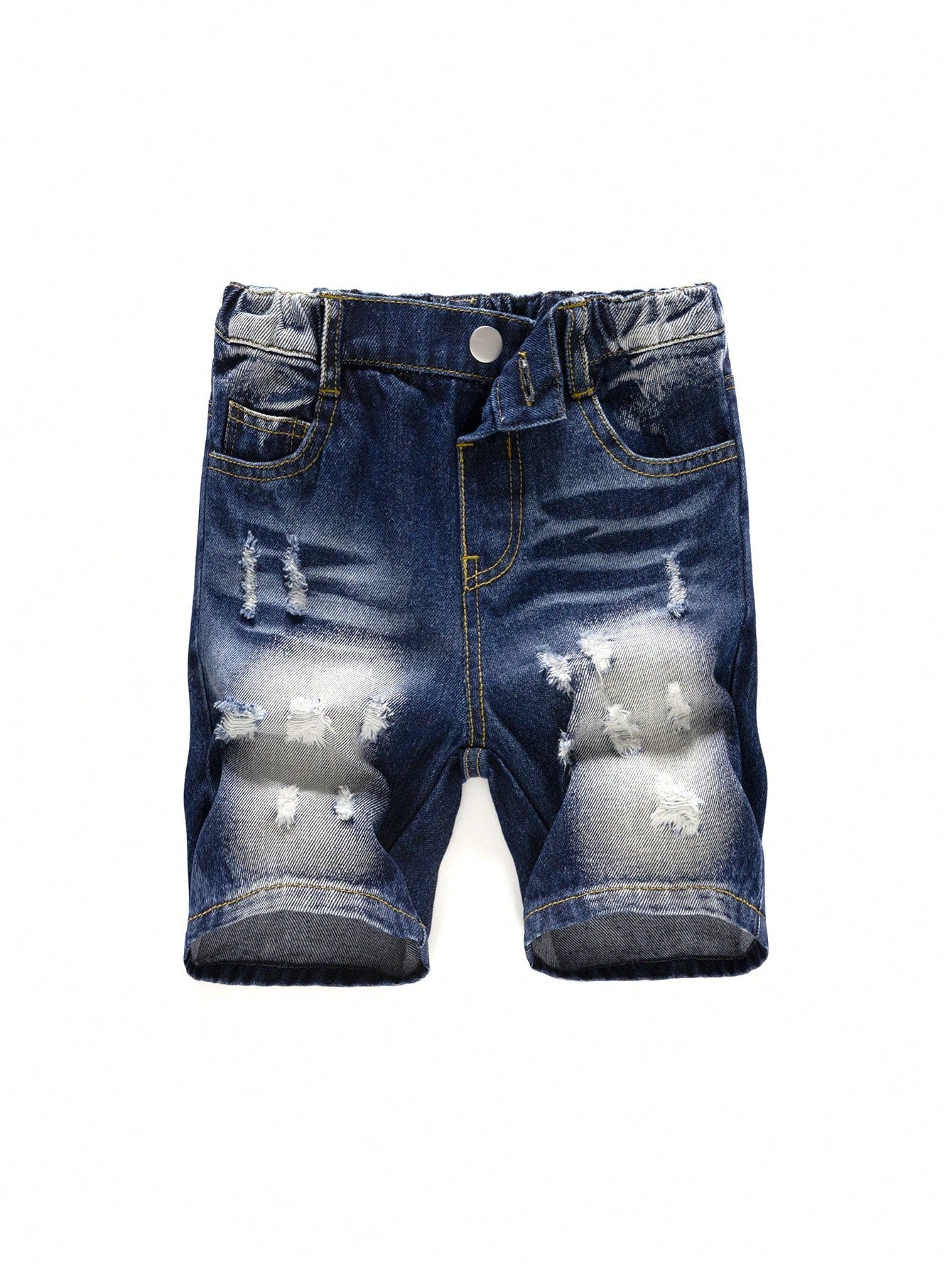 Streecool Kids Toddler Boys' Button-Front Distressed Denim Shorts, Casual Wear