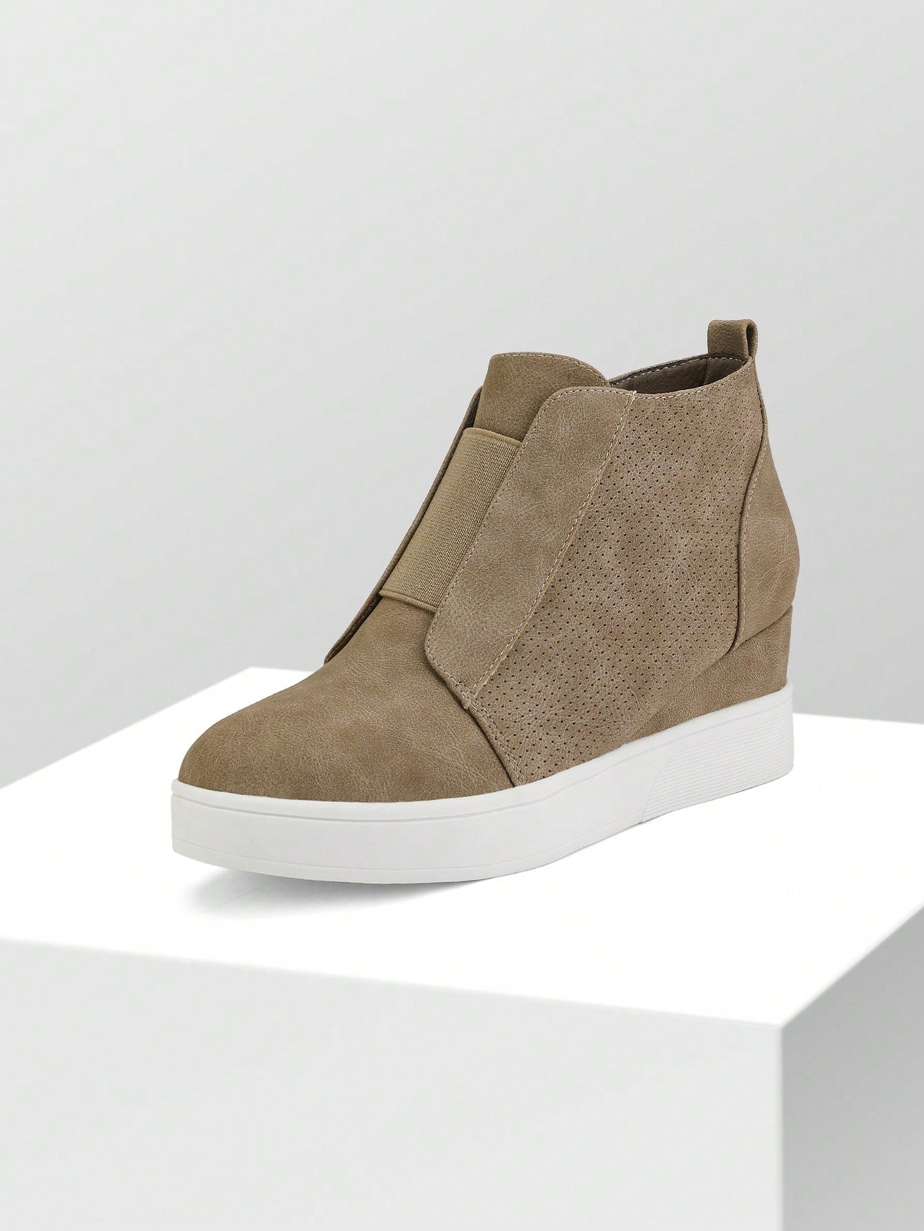 Women's Platform Wedge Sneakers Ankle Booties