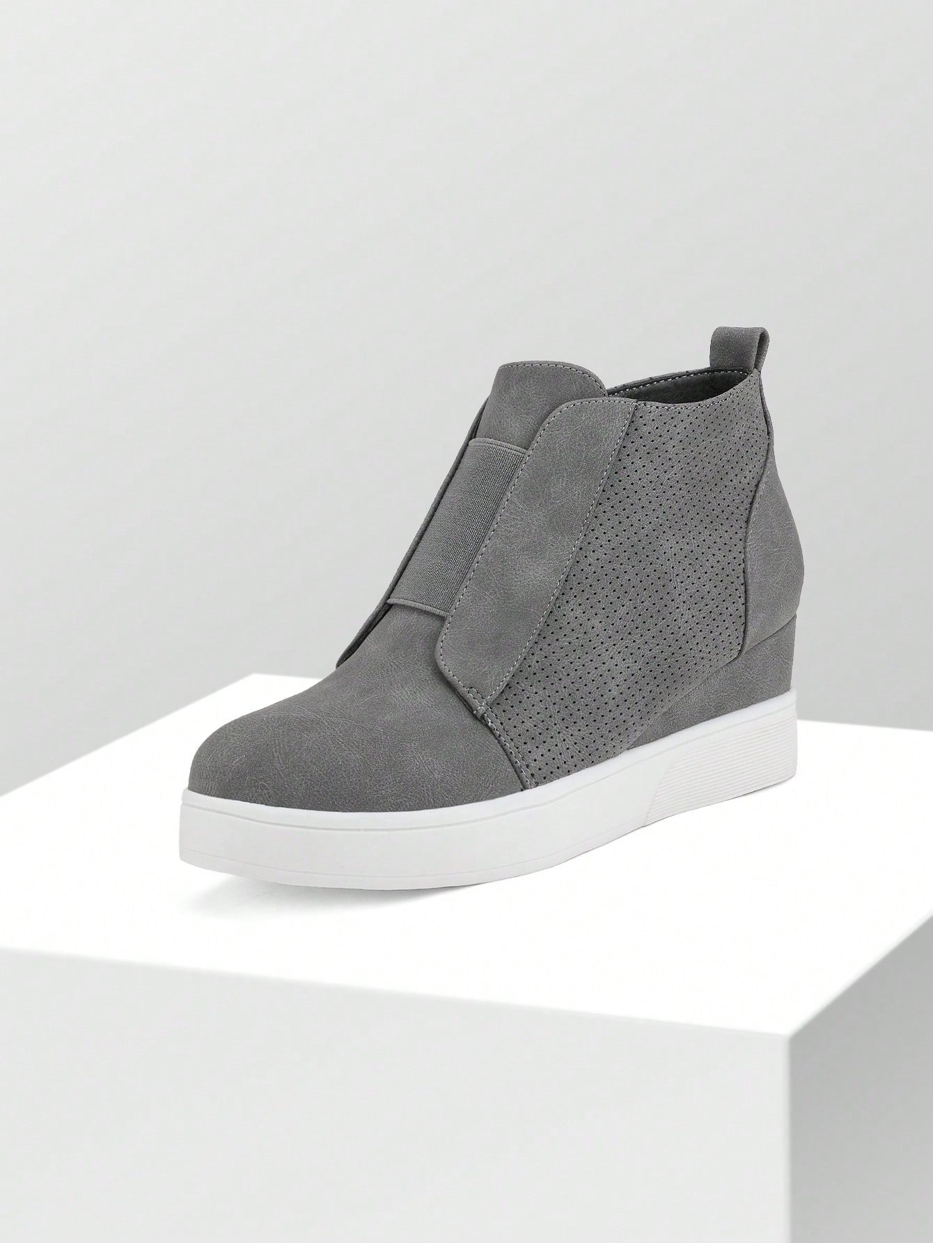 Women's Platform Wedge Sneakers Ankle Booties