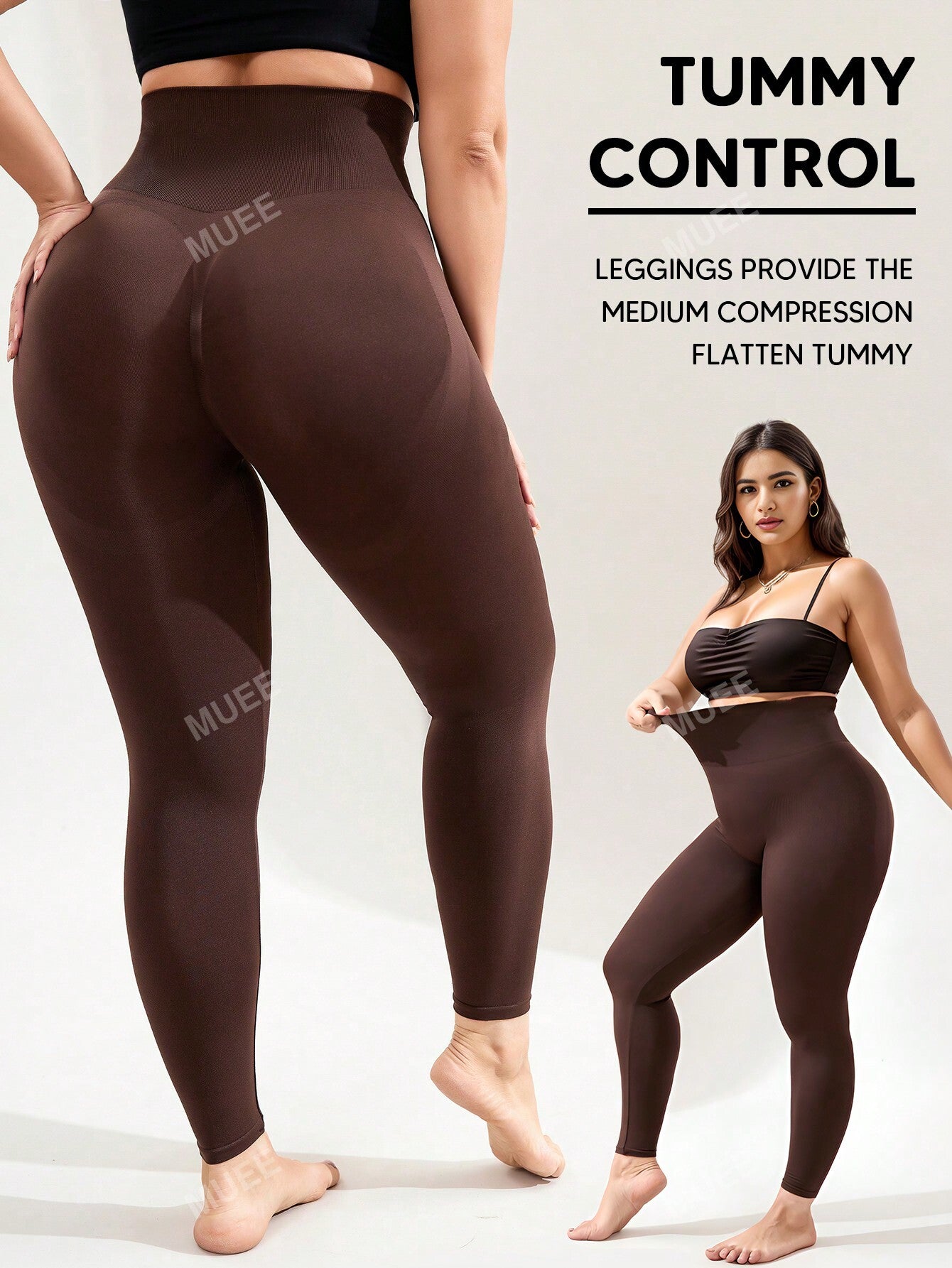 Plus Size High Waist Soft Butt Lifter Shapewear Leggings