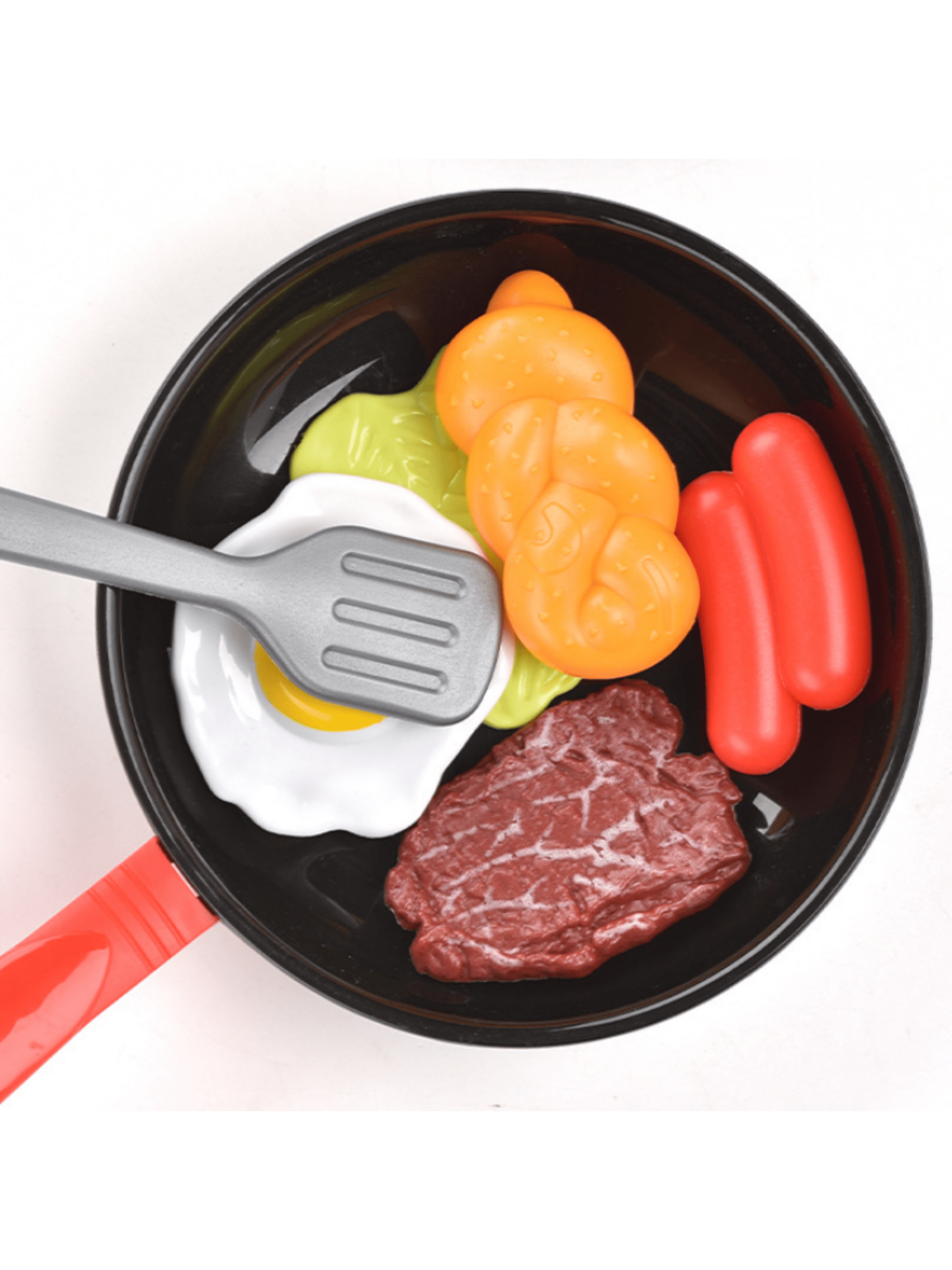 8pcs ' Pretend Play Cooking Set With Frying Pan And Cooking Accessories