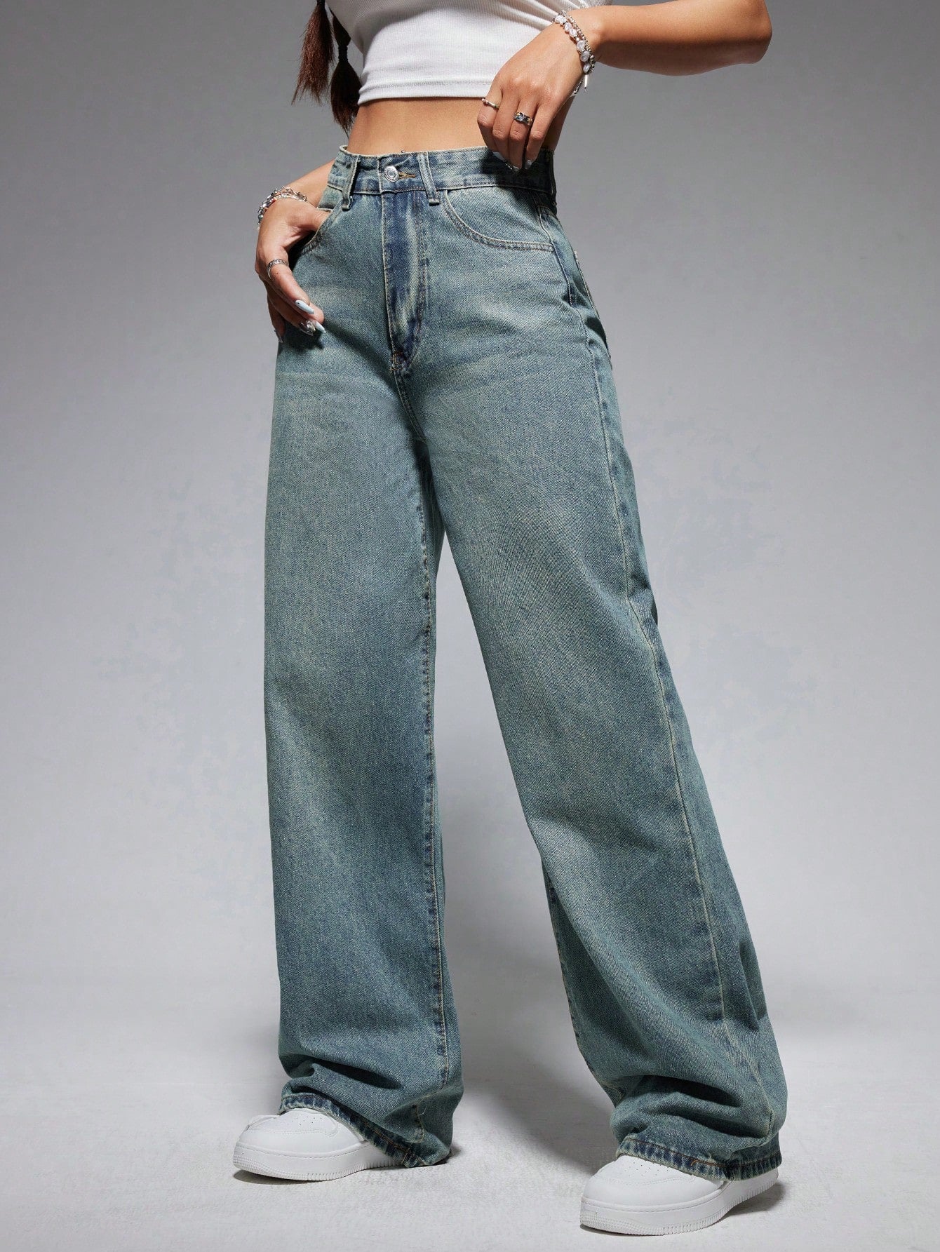 High Waist Wide Leg Jeans