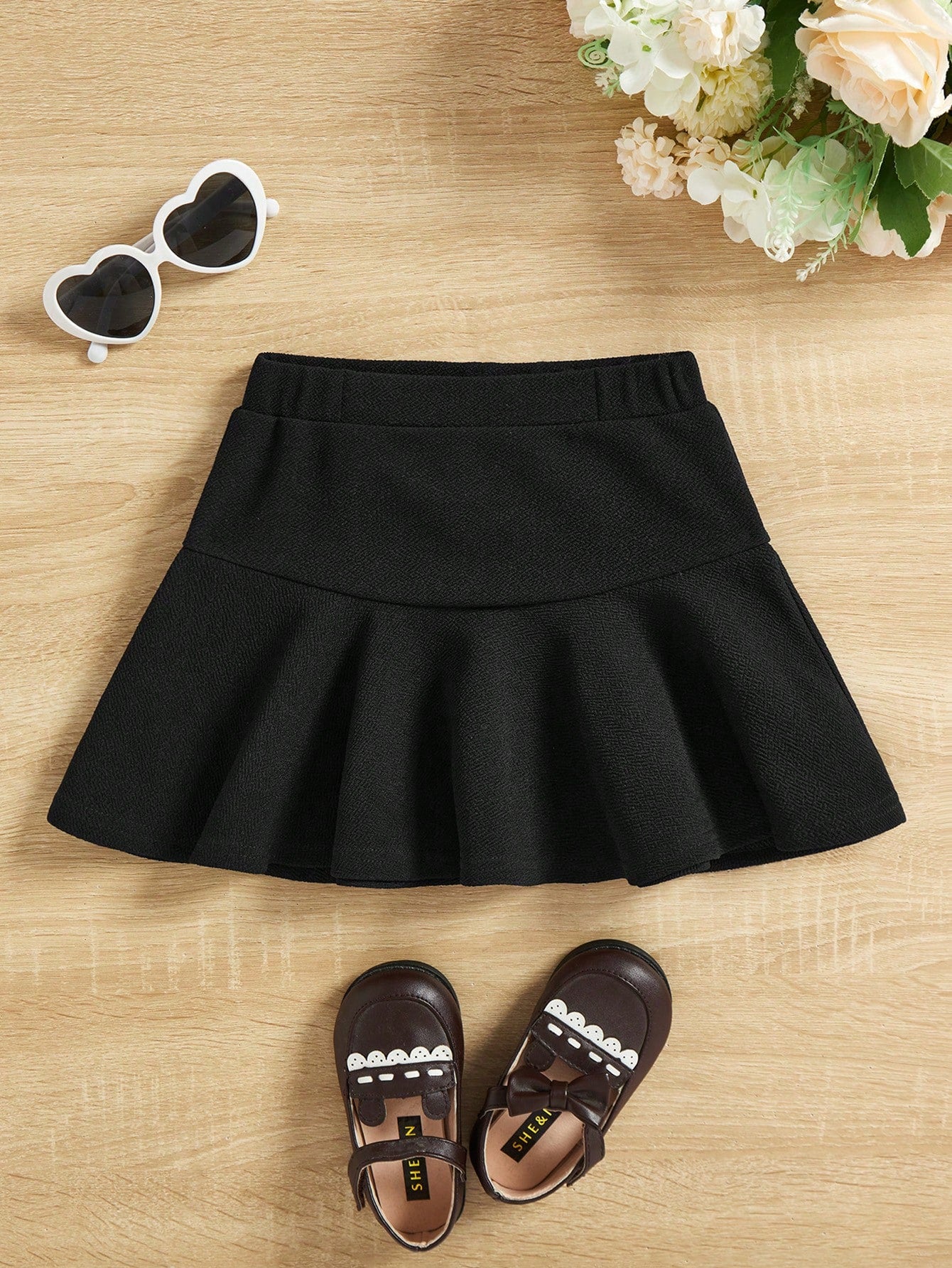 Young Girl's Casual And Comfortable Solid Color Skirt