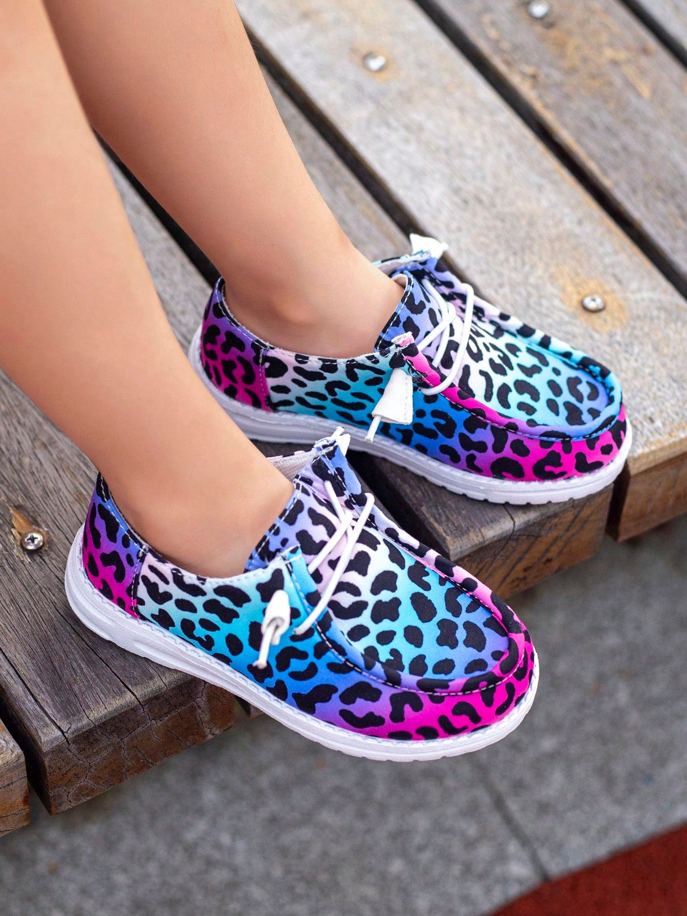 Children Outdoor Leisure Colorful Pattern Sports Shoes