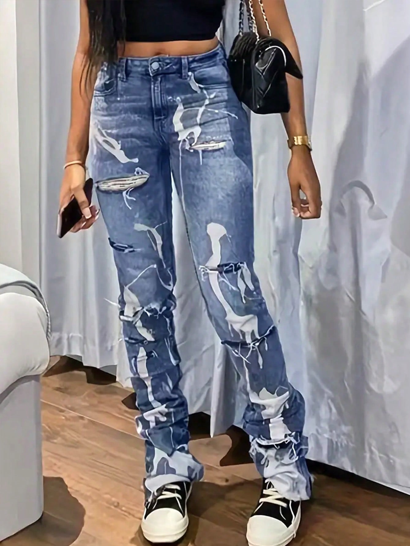 Women's Ripped Denim Jeans