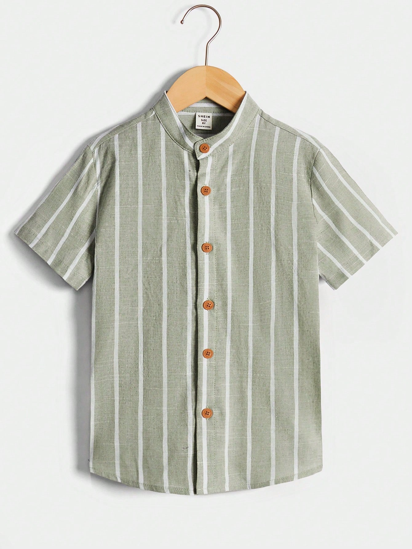 Tween Boy Striped Button Placket Shirt