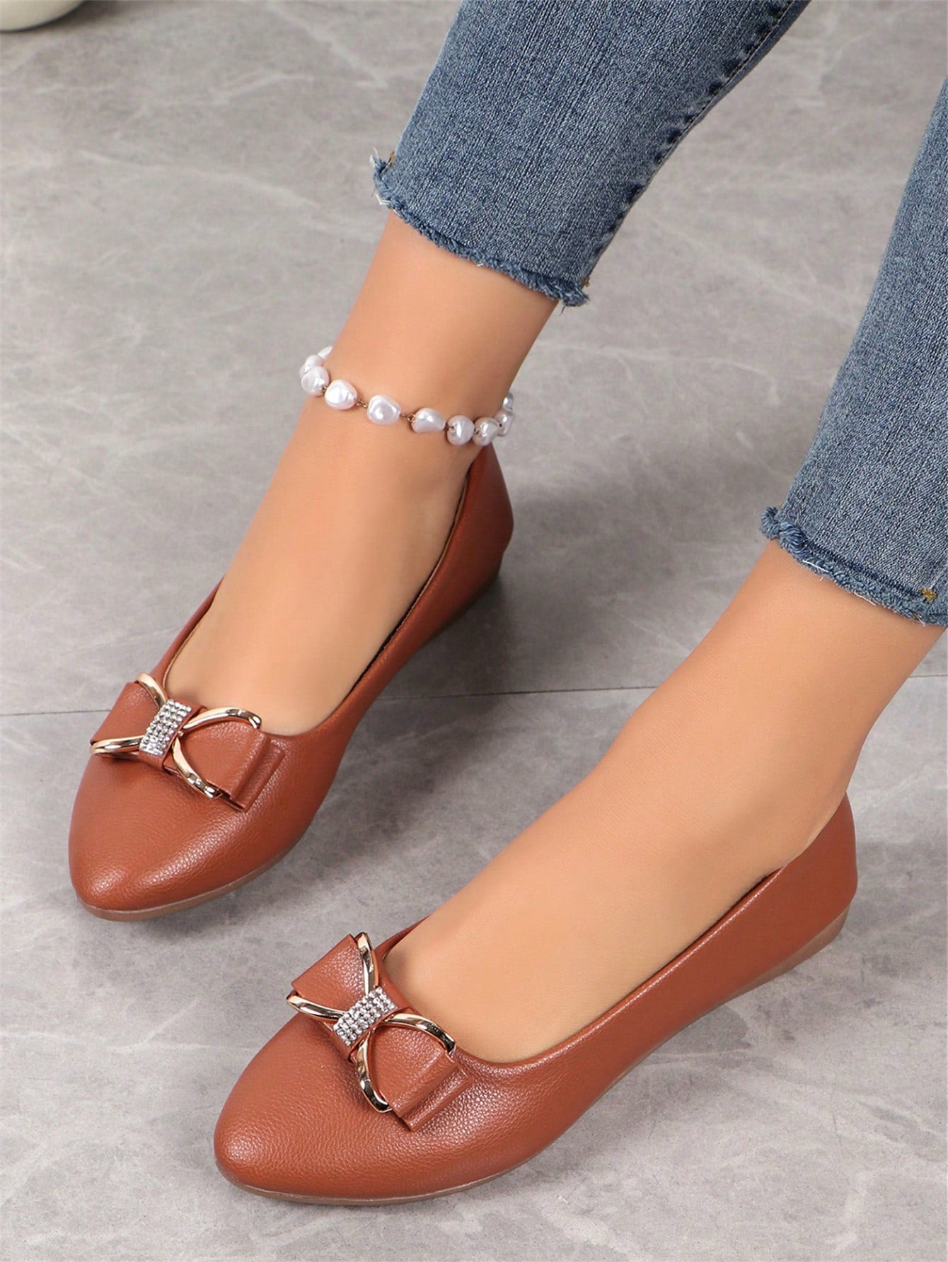 Women's Flat Shoes Ladies Casual Shoes Fashion Rhinestone Shoes