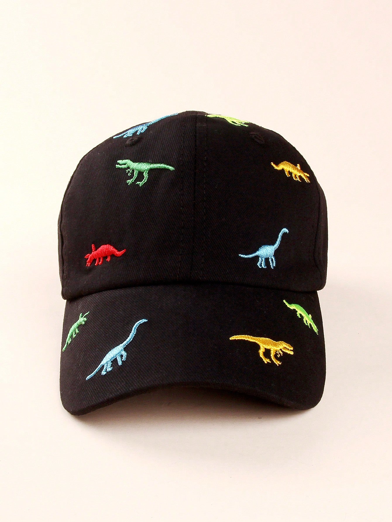 1pc Unisex Kids Cartoon Dinosaur Breathable Eyelet Embroidery Sun Hat, Daily Wear