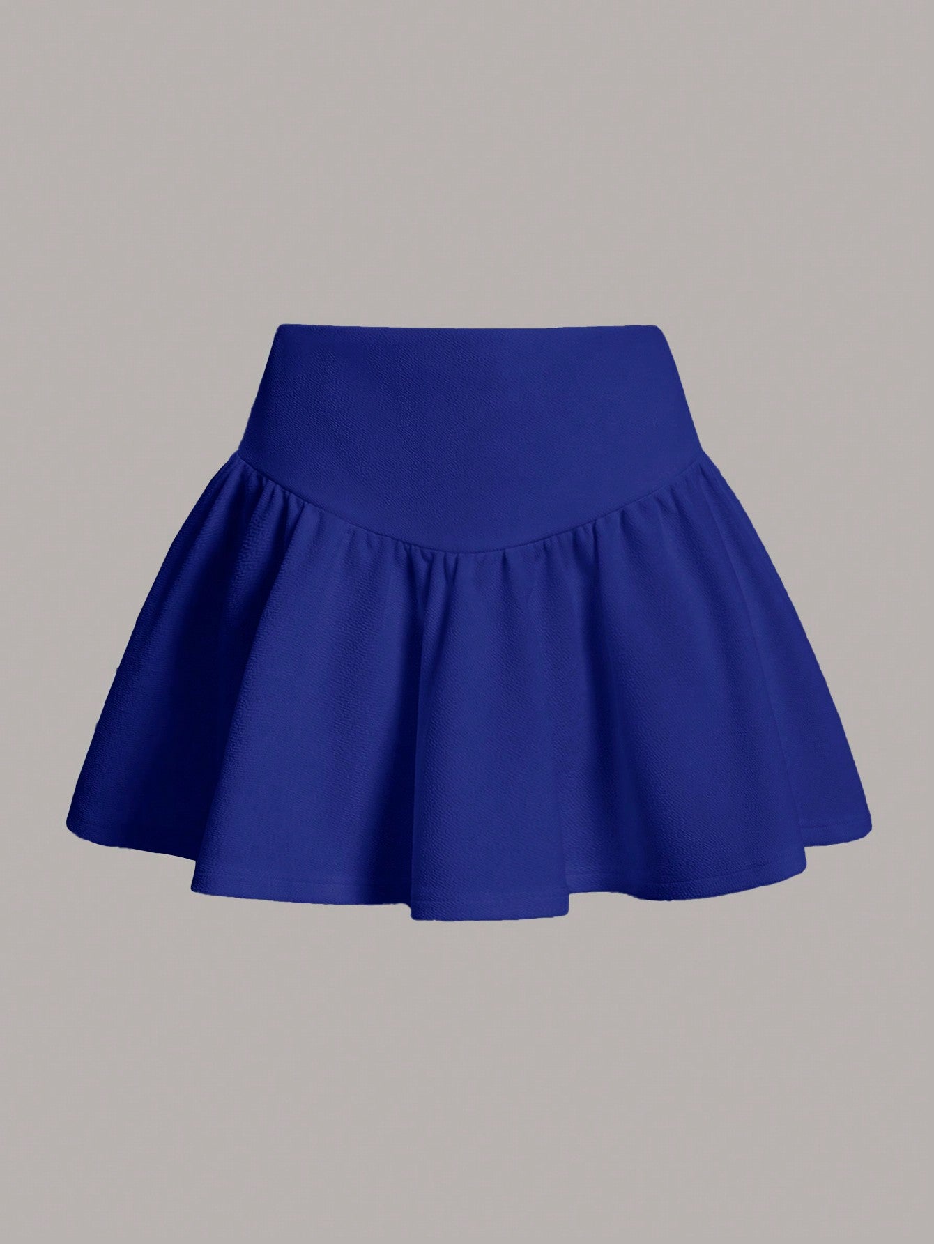 Summer Women's High Waisted Solid Color Asymmetrical Hem Ruffle Skirt